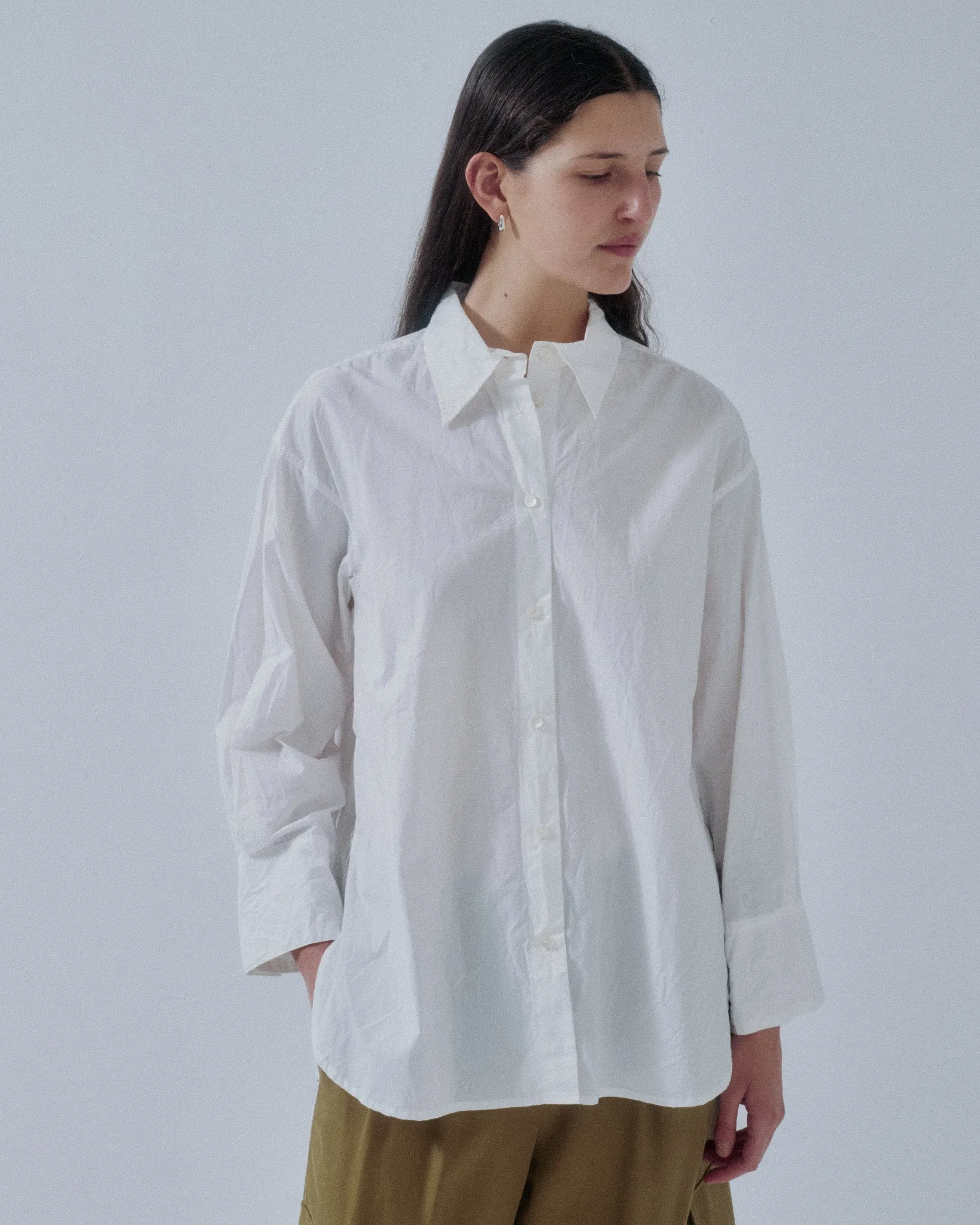 Us Pre Crinkled Oversized Shirt in White sold by Sayaka Davis product image thumbnail 3