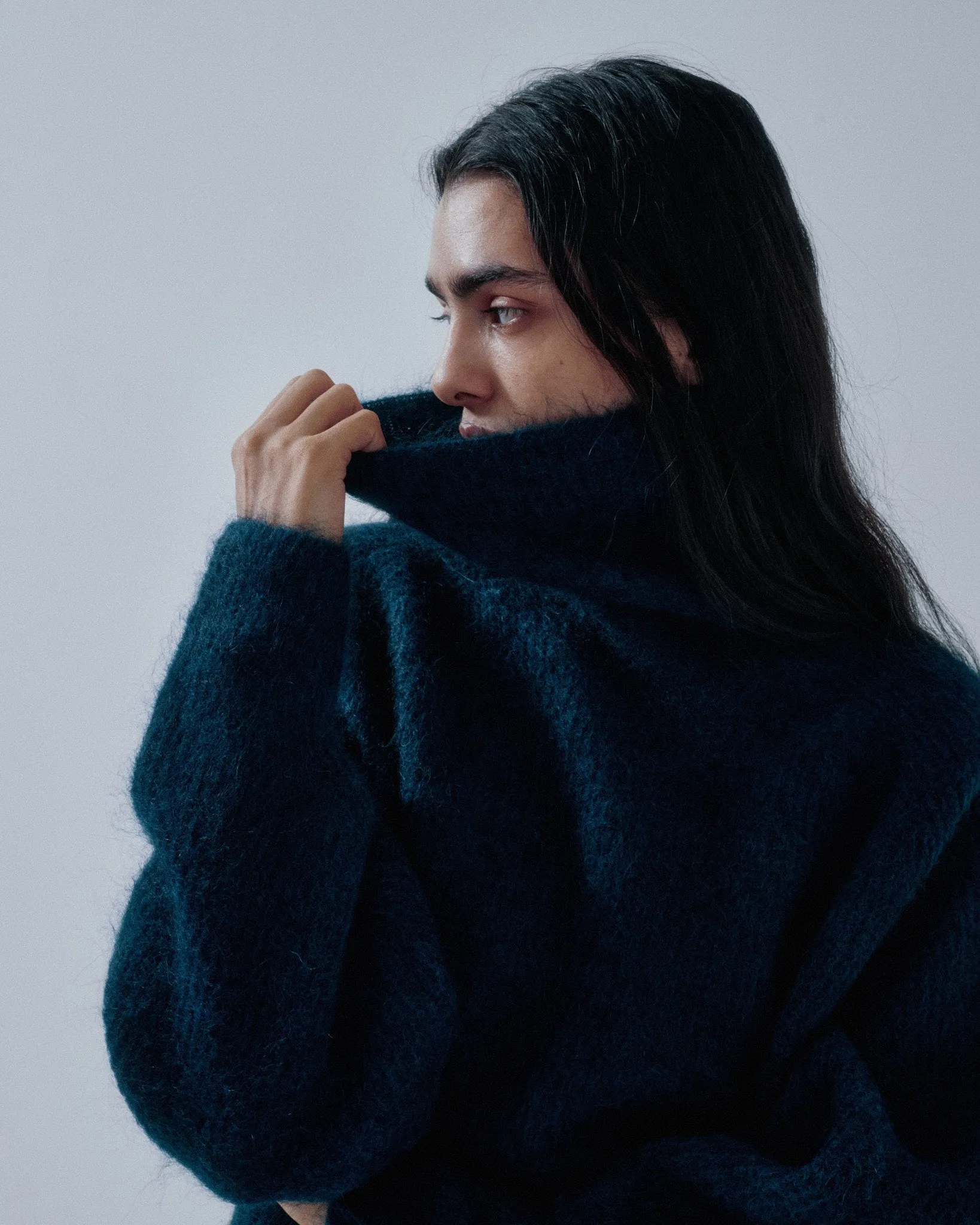 Us Pre Mohair Highneck in Midnight Blue sold by Sayaka Davis product image thumbnail 4