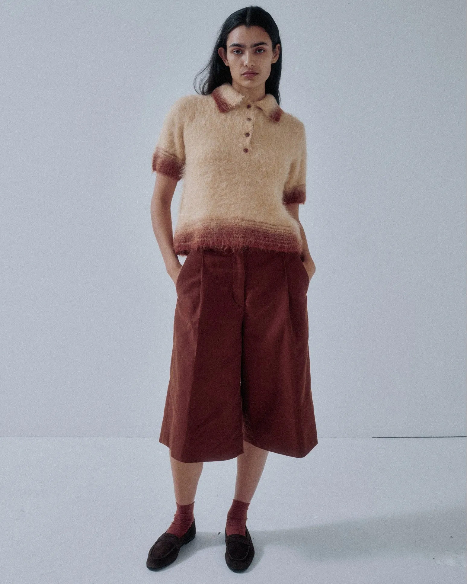 Us Pre Compact Knit Polo in Caramel Pudding sold by Sayaka Davis product image thumbnail 4