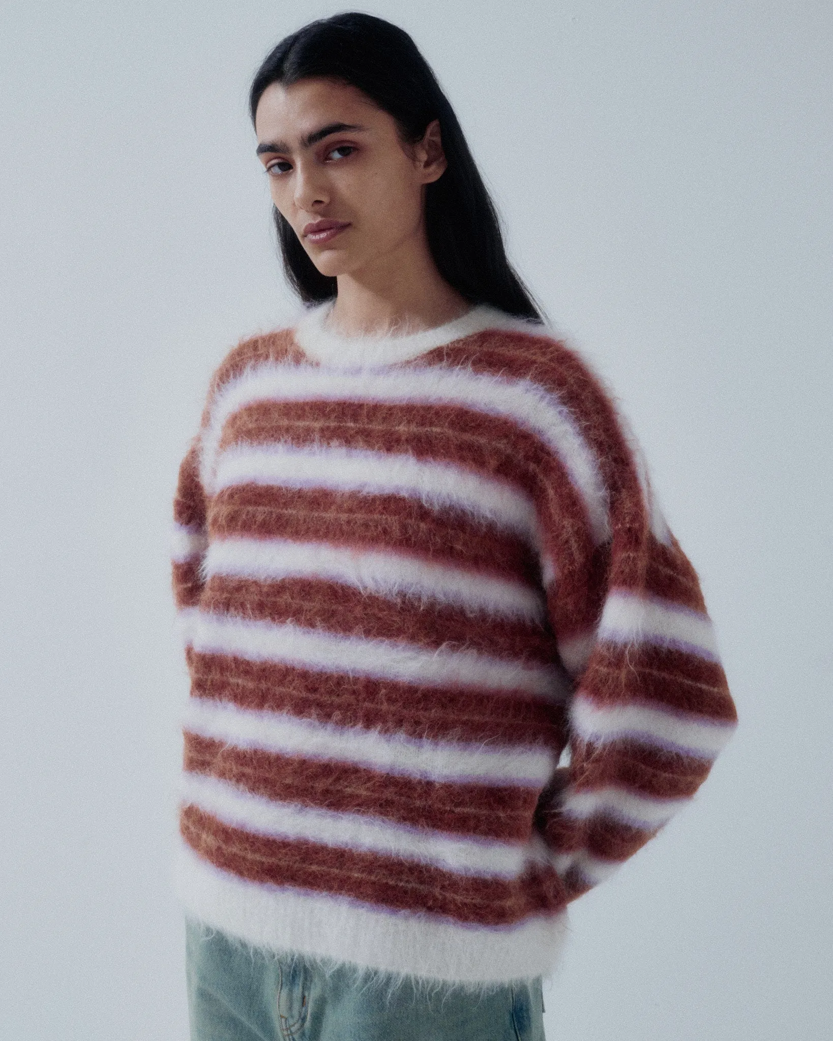 Us Pre Fuzzy Striped Sweater in Stripes sold by Sayaka Davis product image thumbnail 2