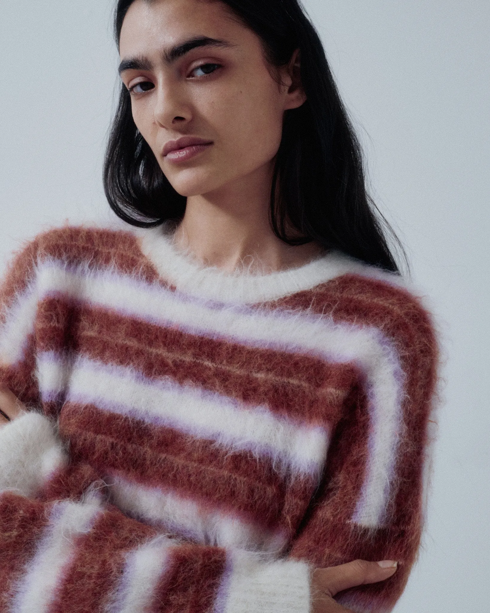 Us Pre Fuzzy Striped Sweater in Stripes sold by Sayaka Davis product image thumbnail 3