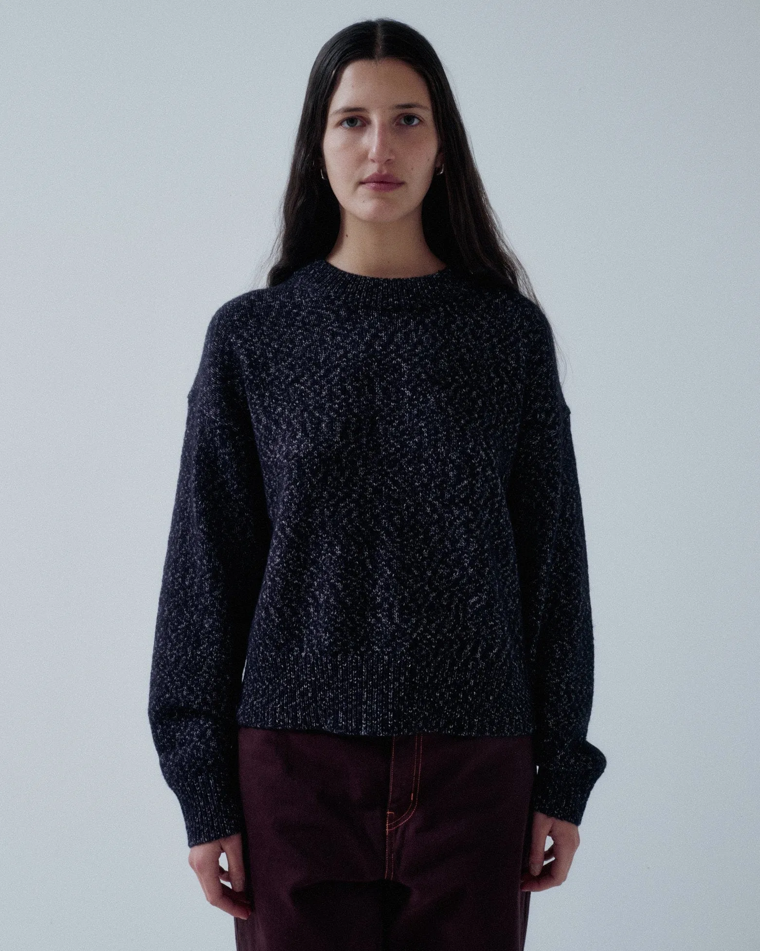 Us Pre Tweed Yarn Pullover in Speckled Black sold by Sayaka Davis product image thumbnail 2