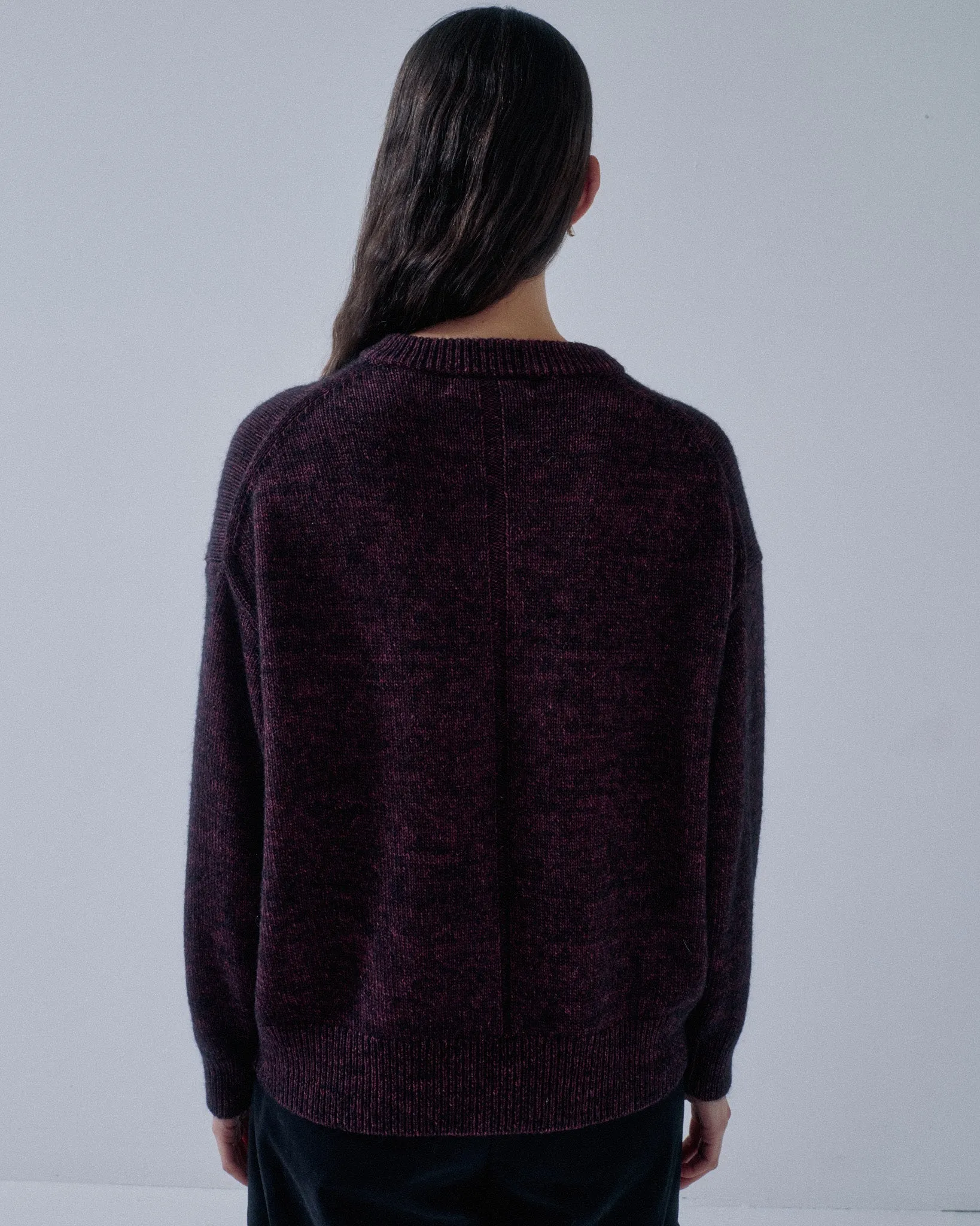 Us Pre Tweed Yarn Cardigan in Speckled Purple sold by Sayaka Davis product image thumbnail 3