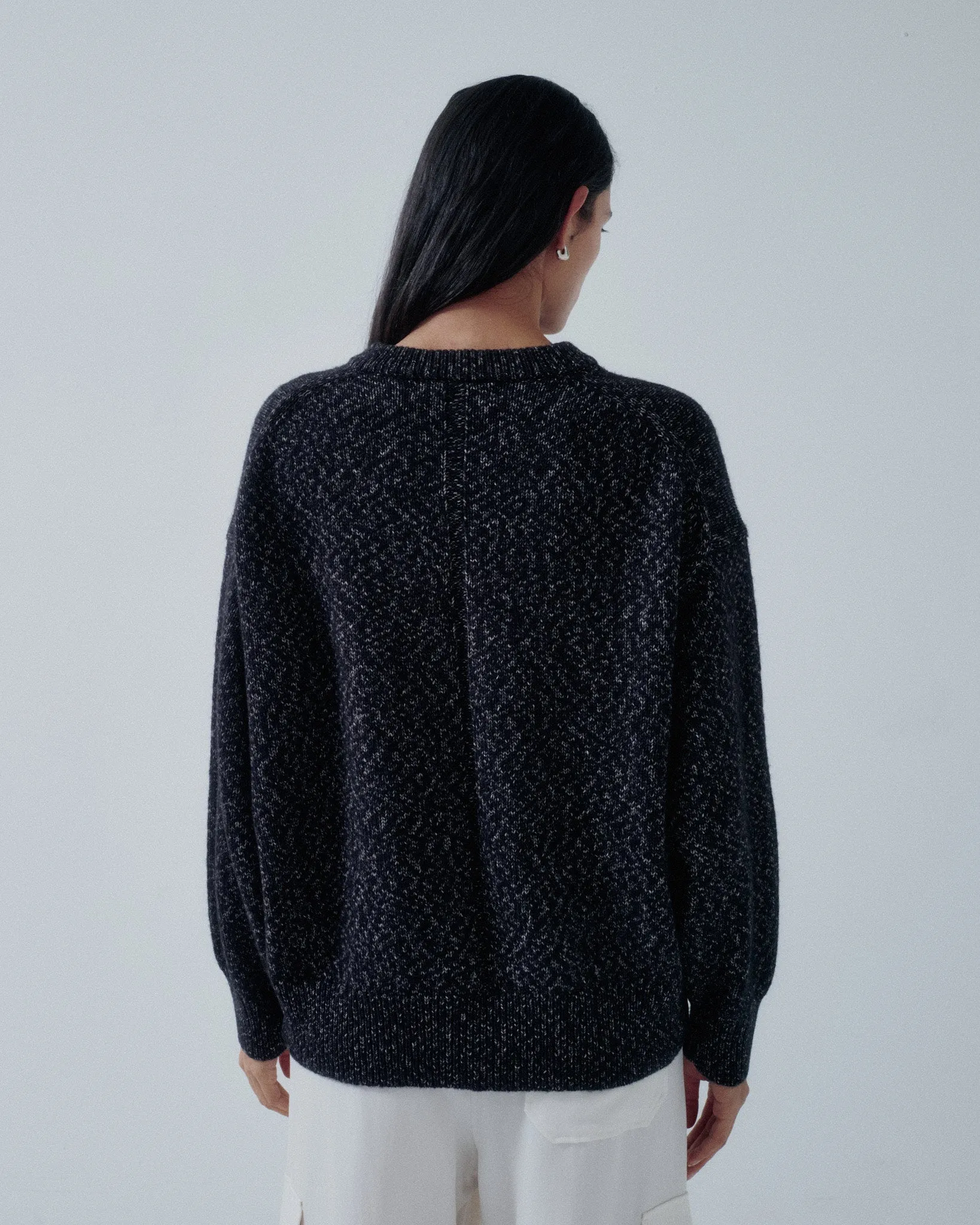 Us Pre Tweed Yarn Cardigan in Speckled Black sold by Sayaka Davis product image thumbnail 3
