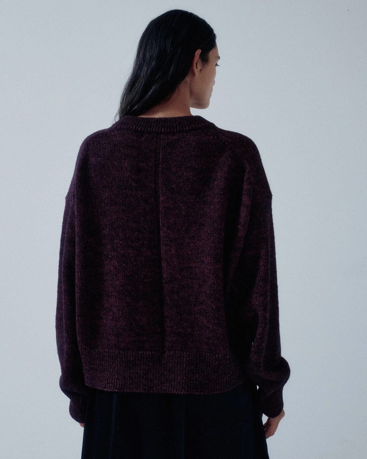 Us Pre Tweed Yarn Pullover in Speckled Purple sold by Sayaka Davis product image thumbnail 4