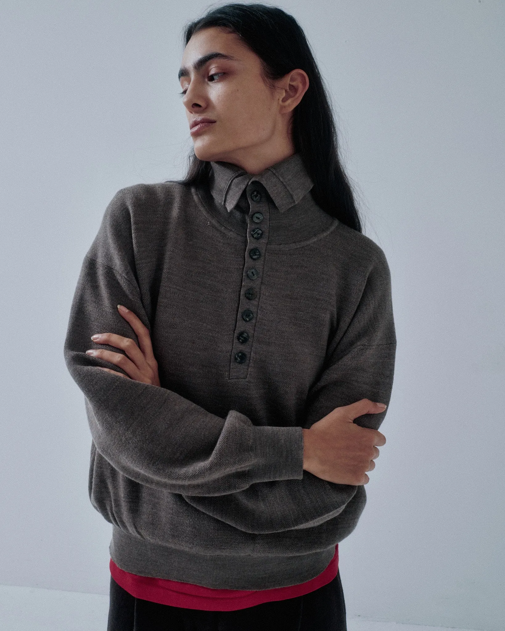 Us Pre Highneck Henry in Oatmeal sold by Sayaka Davis