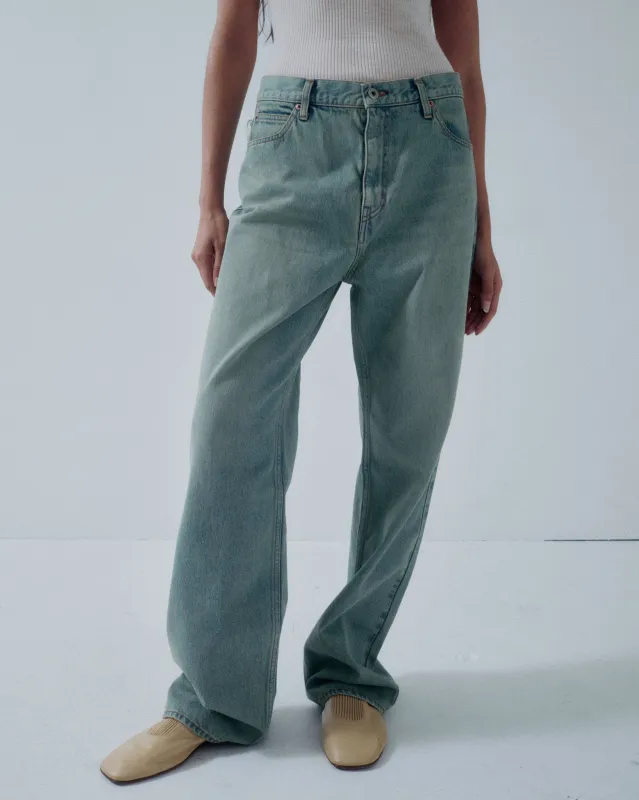 Us Pre Dad Fit Denim in Vintage Blue made by Sayaka Davis