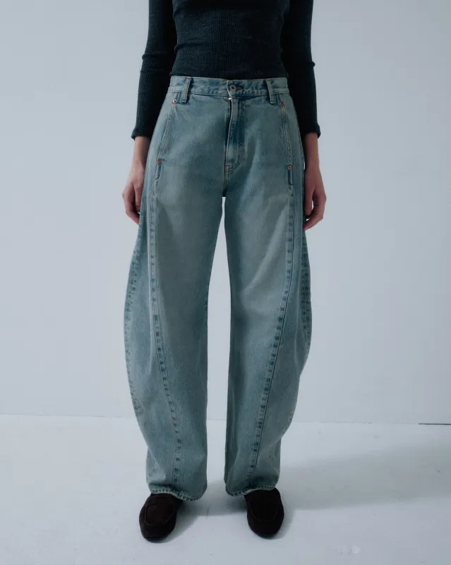 Us Pre Barrel Denim in Vintage Blue made by Sayaka Davis