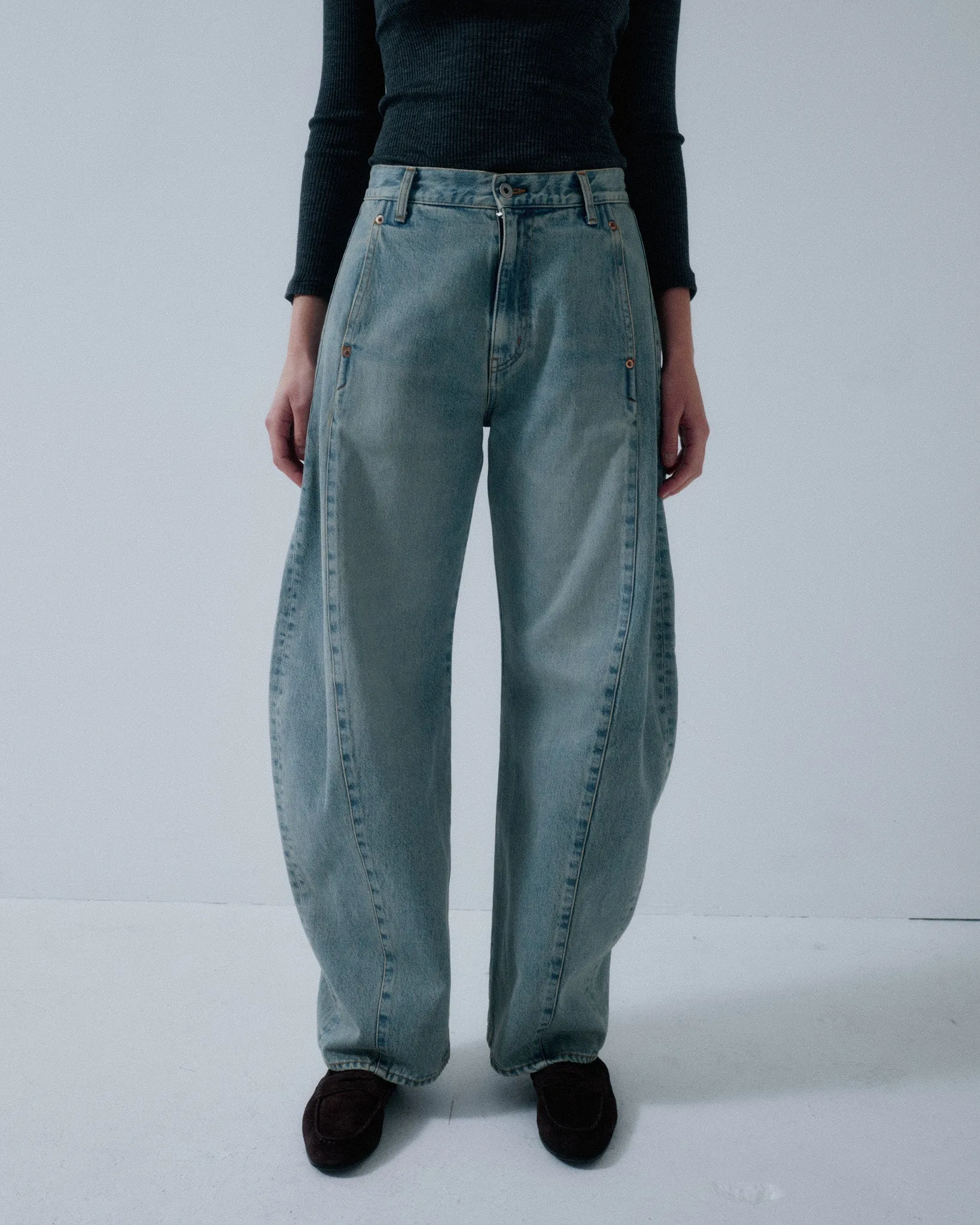 Us Pre Barrel Denim in Vintage Blue sold by Sayaka Davis