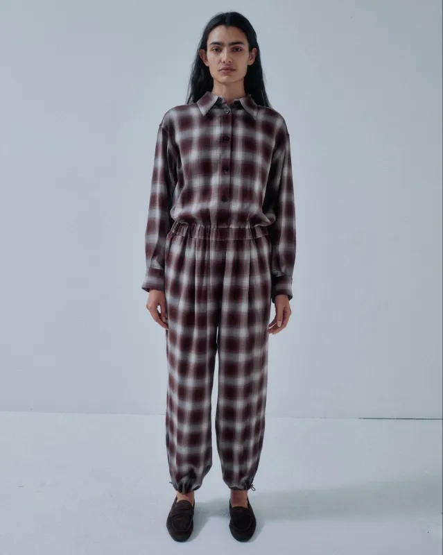 Us Pre Balloon-leg Jumpsuit in Plaid made by Sayaka Davis