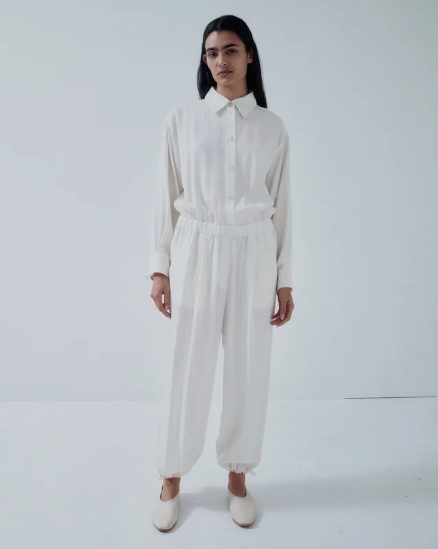 Us Pre Balloon-leg Jumpsuit in Ivory made by Sayaka Davis