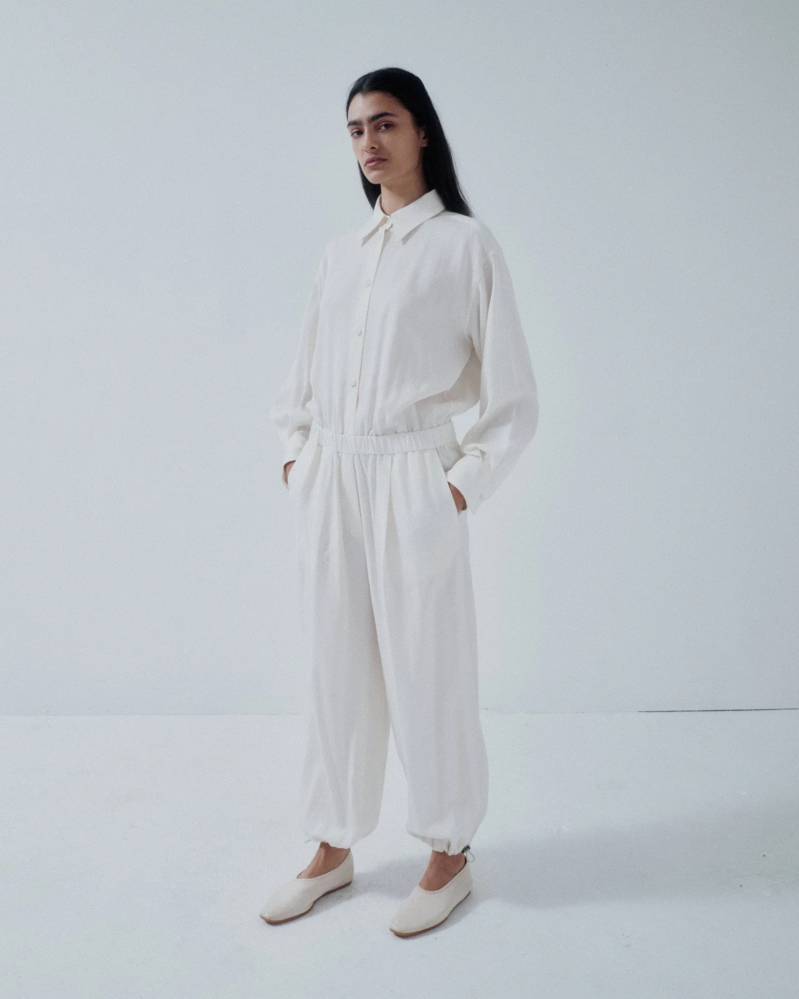 Us Pre Balloon-leg Jumpsuit in Ivory sold by Sayaka Davis product image thumbnail 2
