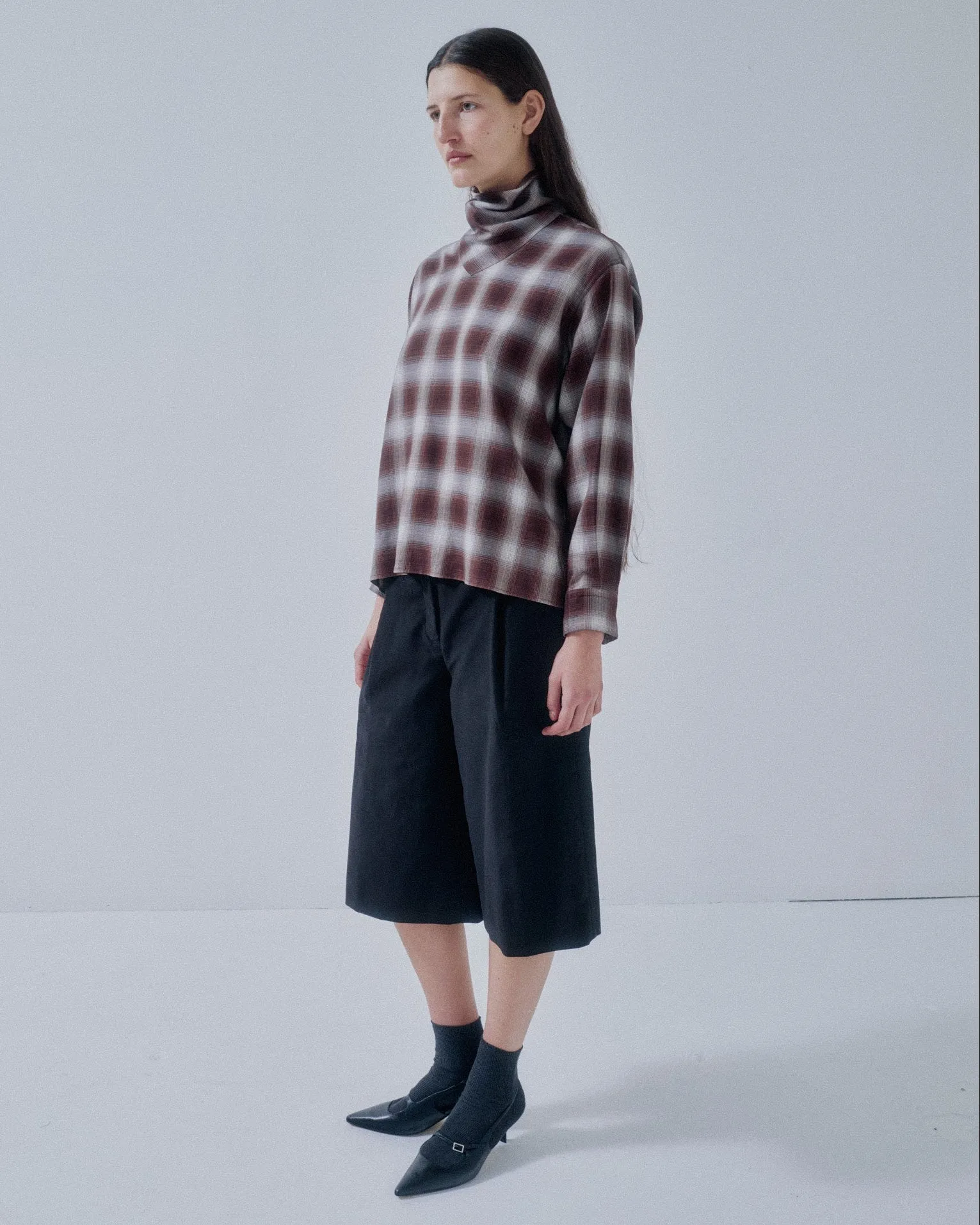 Us Pre Cowl Neck Blouse in Plaid sold by Sayaka Davis product image thumbnail 5