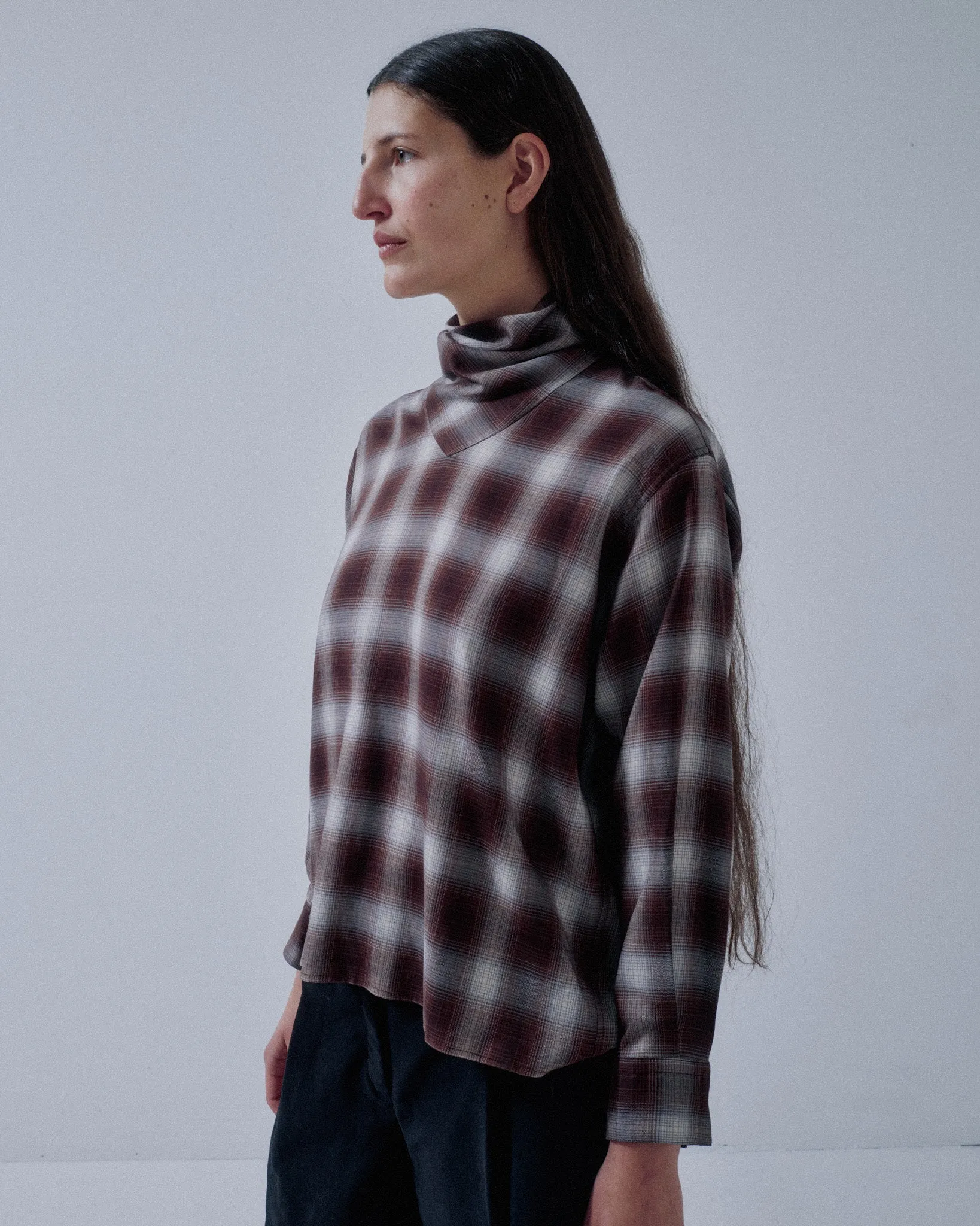 Us Pre Cowl Neck Blouse in Plaid sold by Sayaka Davis product image thumbnail 2