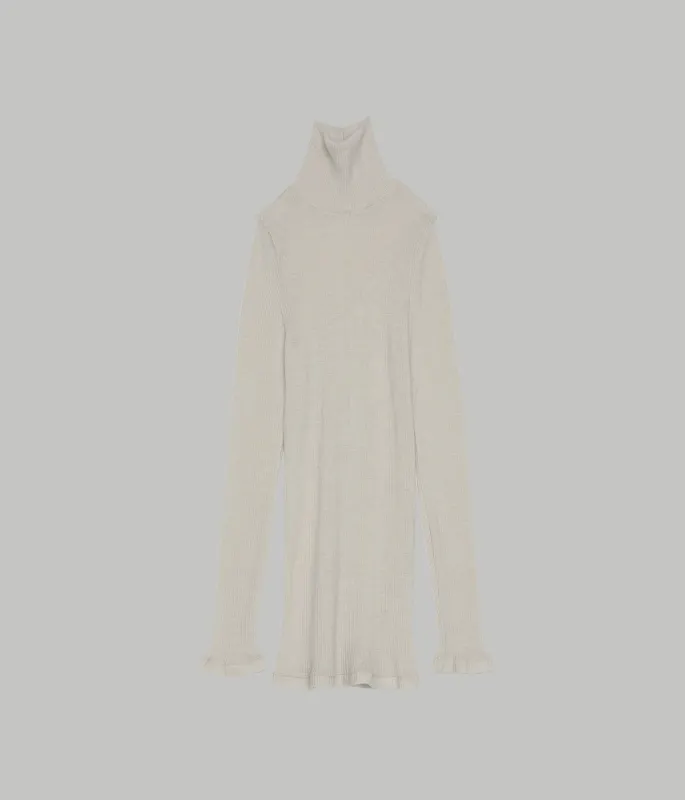 Us Pre Circular Rib Highneck in Off White made by Sayaka Davis