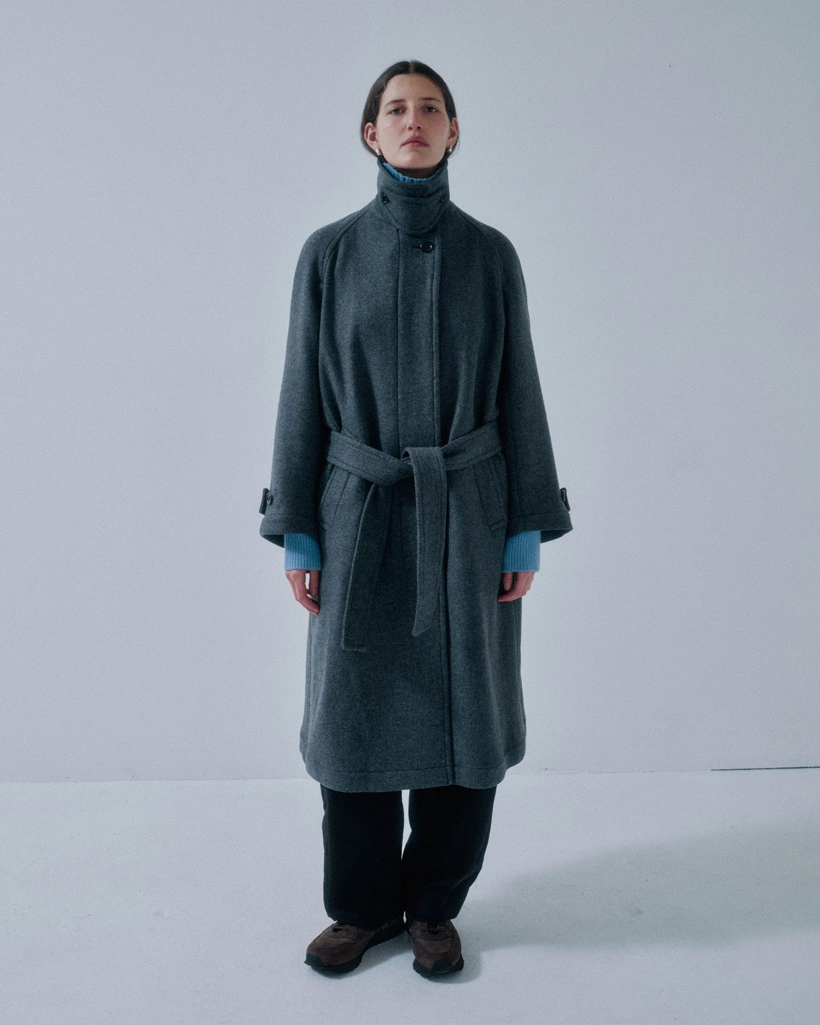 Us Pre Balmacaan Coat in Dark Gray sold by Sayaka Davis product image thumbnail 2