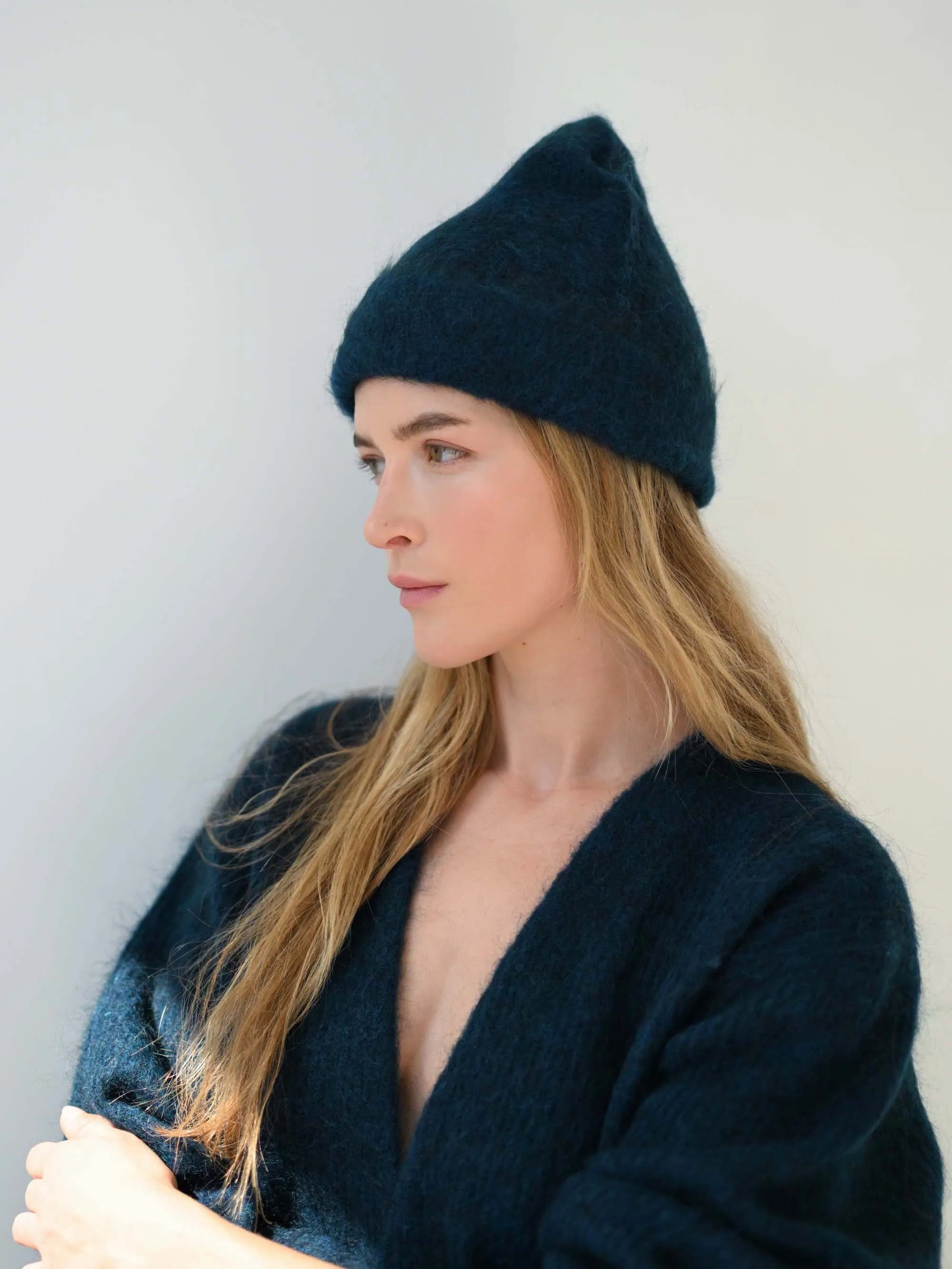 Brushed Mohair Beanie in Midnight Blue sold by Sayaka Davis product image thumbnail 2