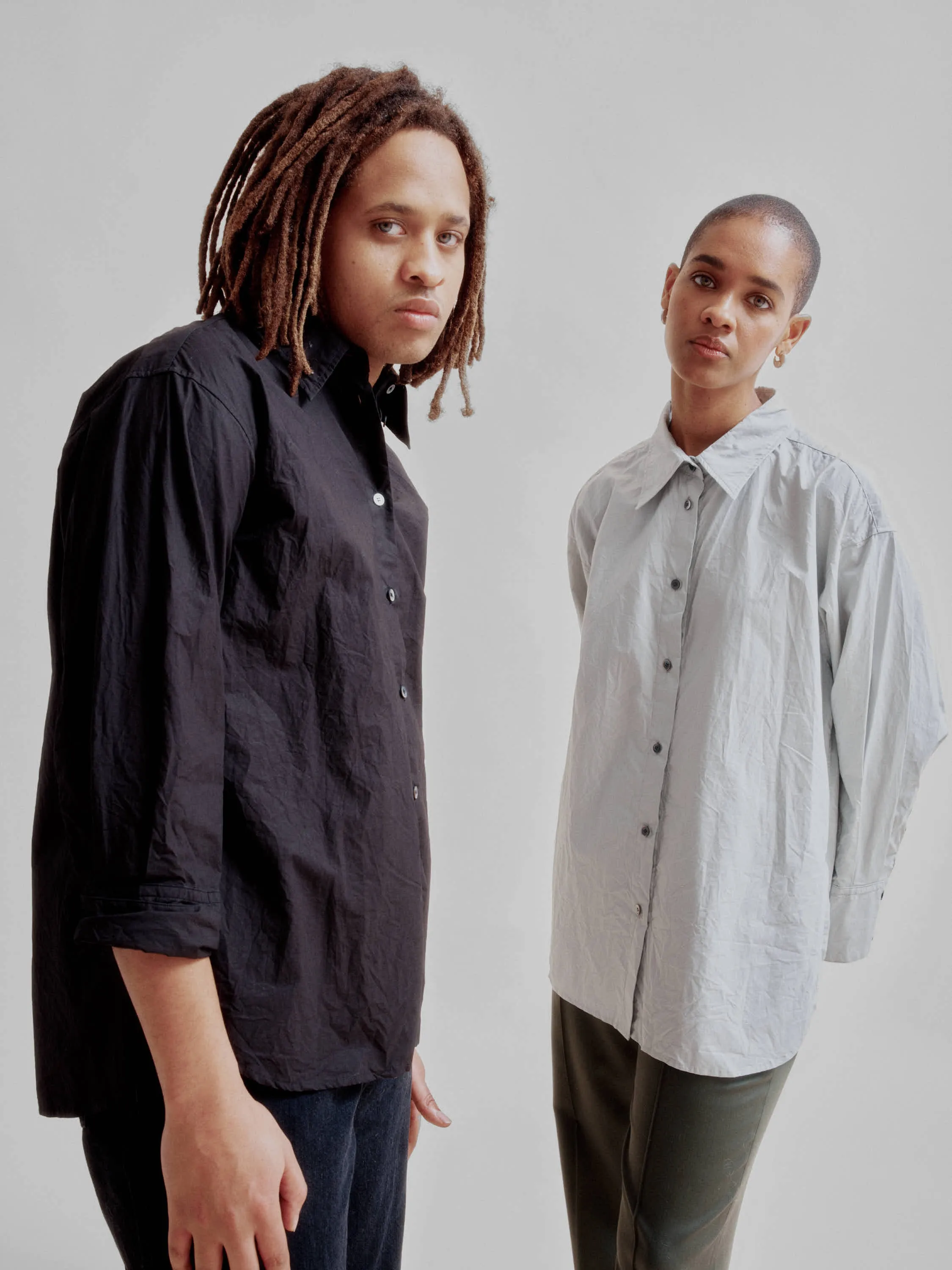 Crinkled Oversized Shirt in Black sold by Sayaka Davis product image thumbnail 2