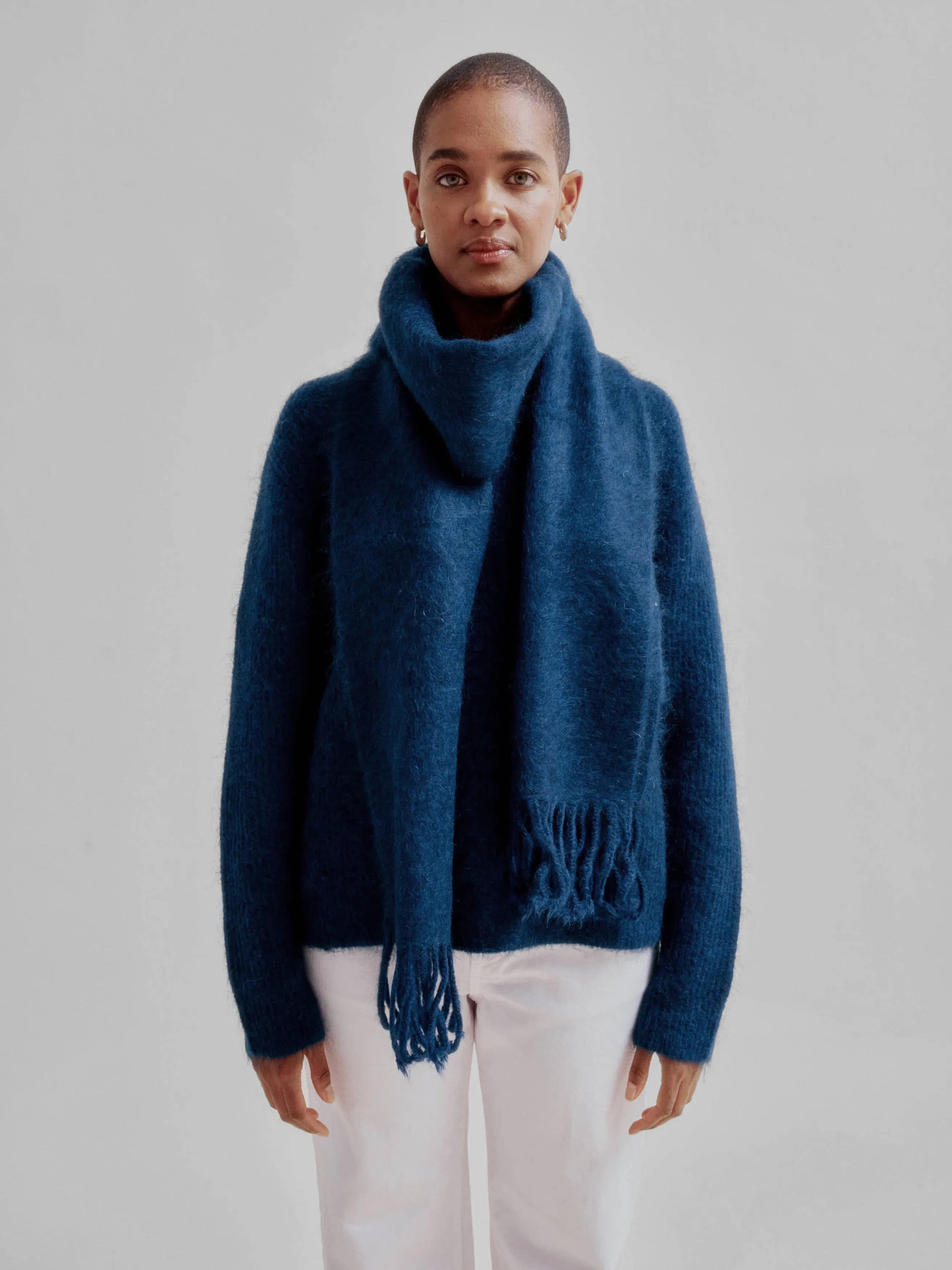 Brushed Mohair Scarf in Midnight Blue sold by Sayaka Davis product image thumbnail 3