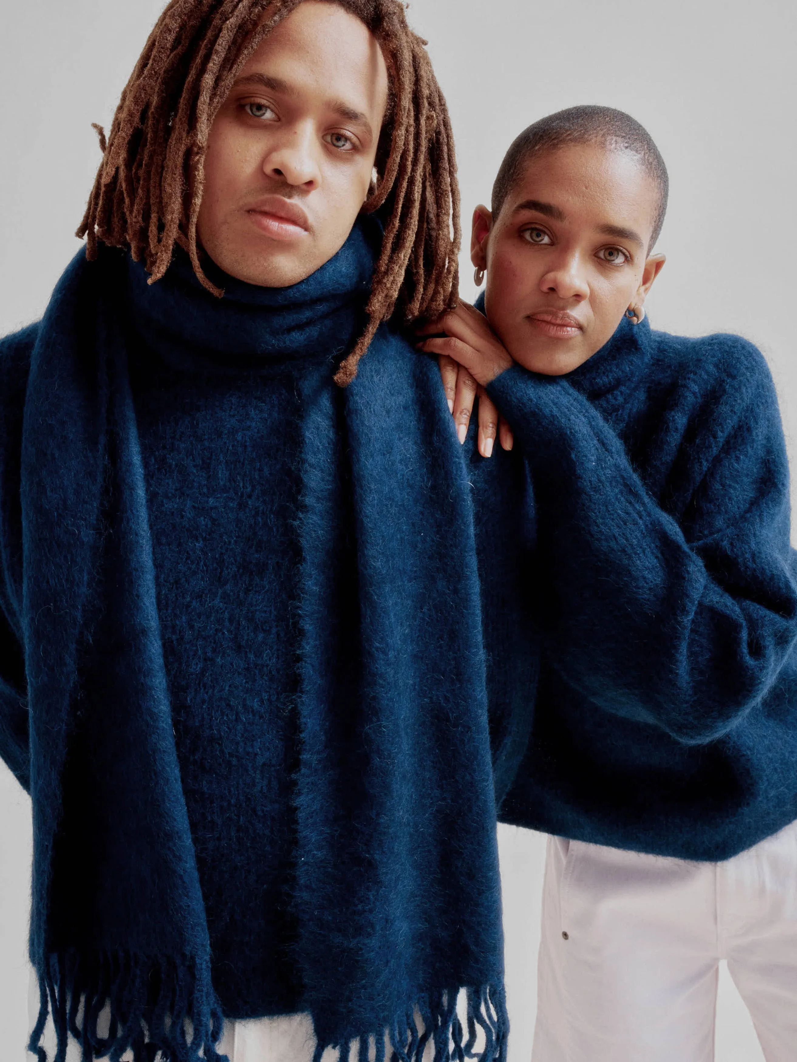 Brushed Mohair Scarf in Midnight Blue sold by Sayaka Davis product image thumbnail 5