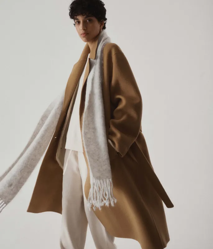 Brushed Mohair Scarf in Blizzard made by Sayaka Davis