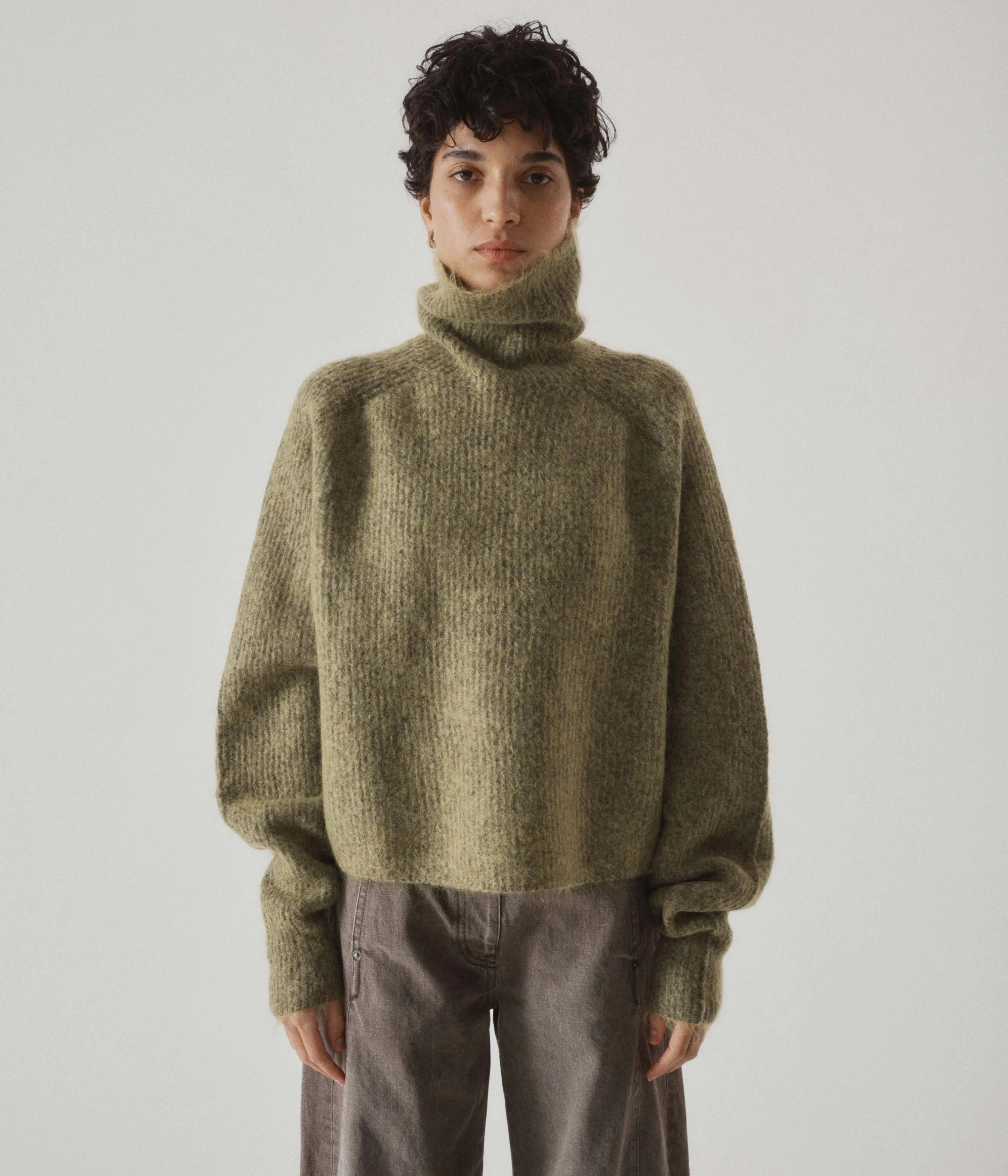 Mohair Highneck in Matcha sold by Sayaka Davis product image thumbnail 3
