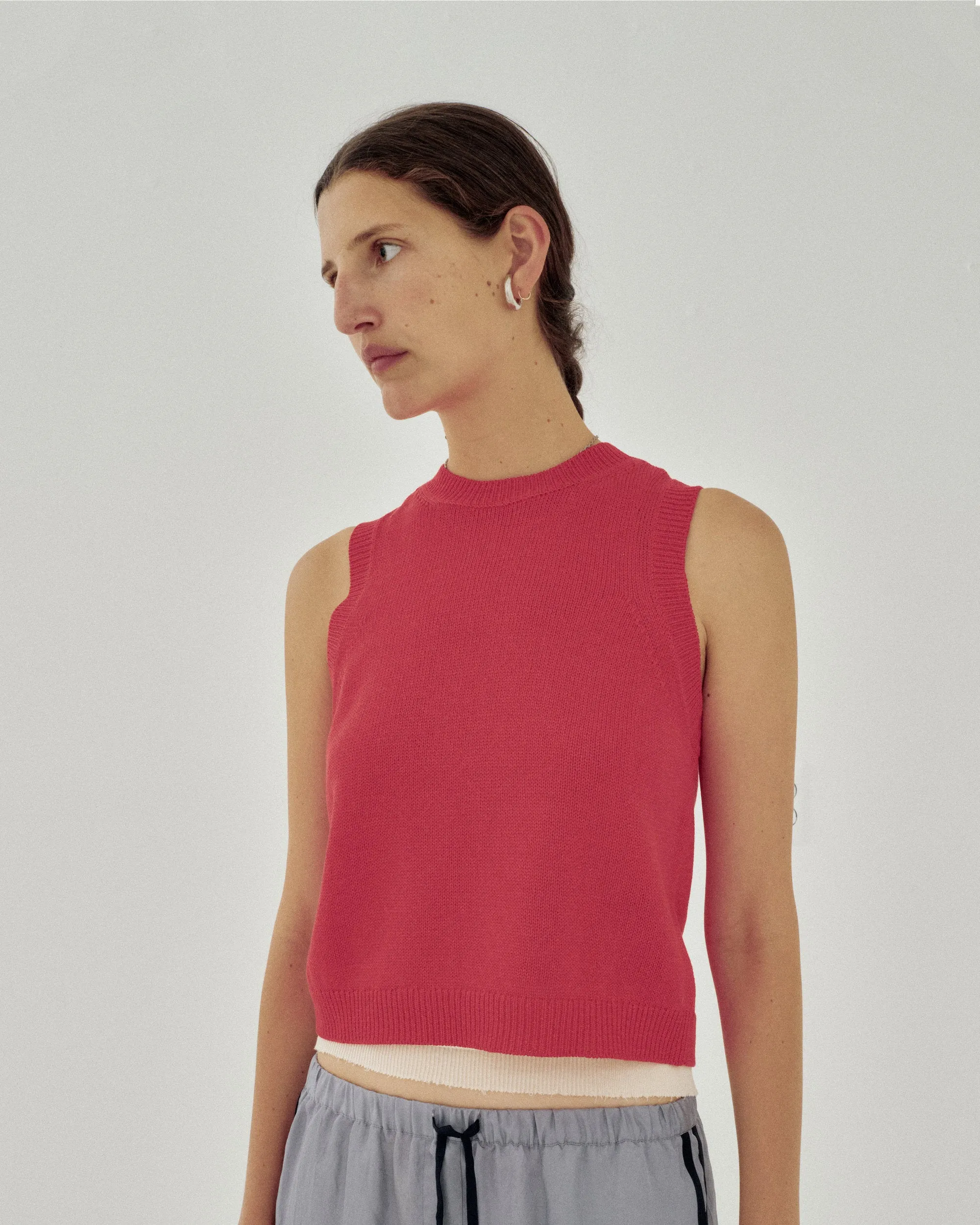 Tape Yarn Knit Tank in Vermilion sold by Sayaka Davis product image thumbnail 2