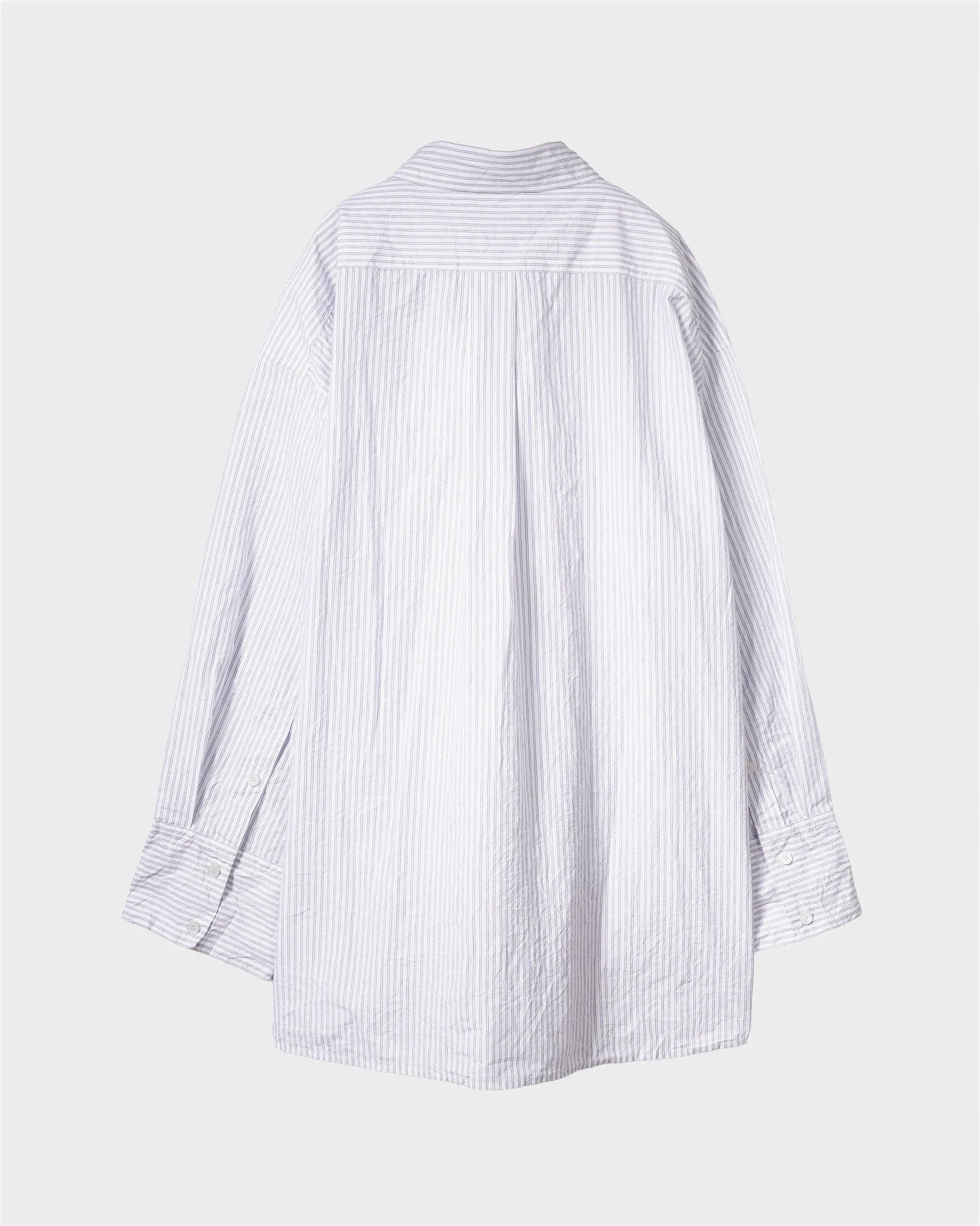 Crinkled Oversized Shirt in Stripes sold by Sayaka Davis product image thumbnail 2