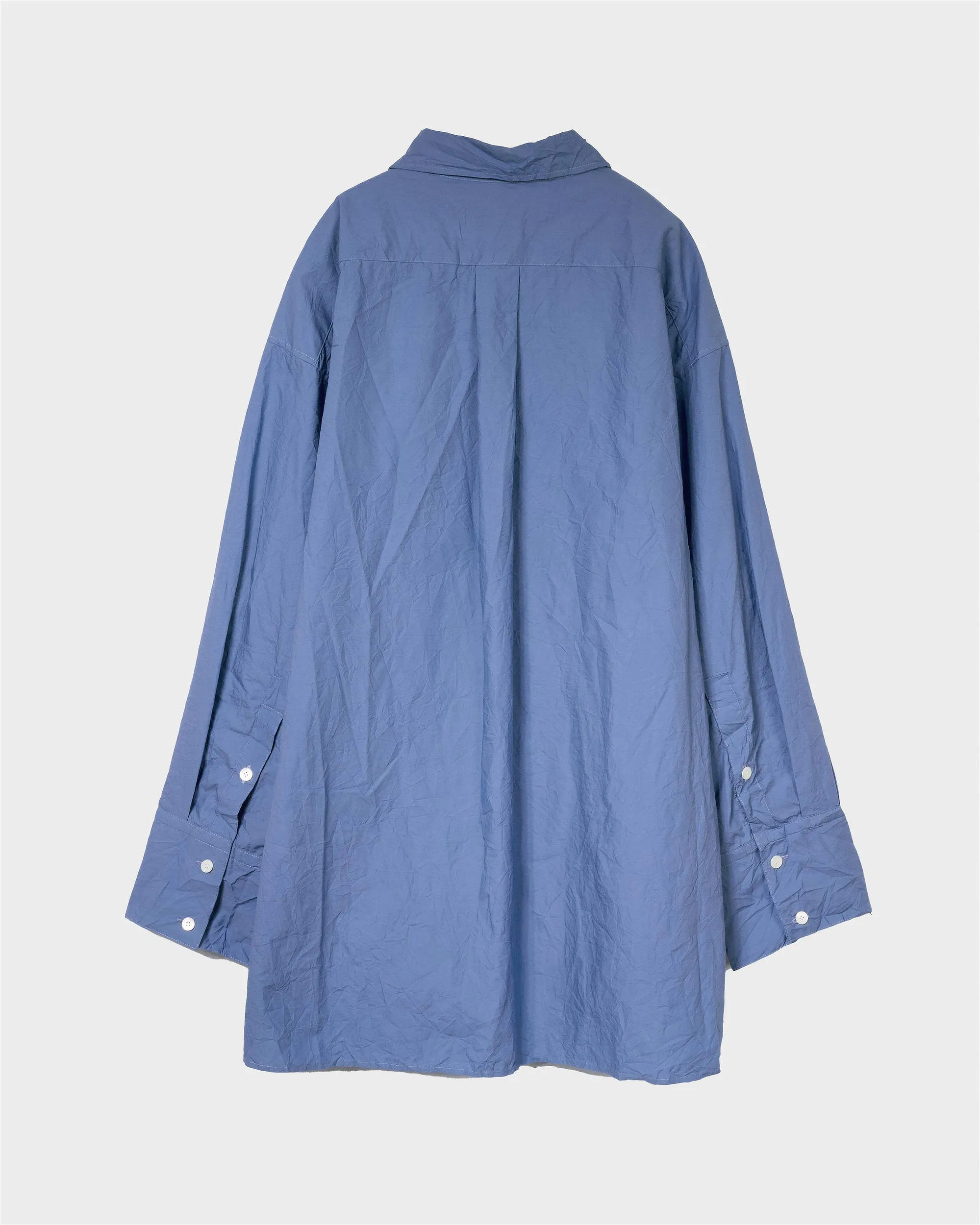 CRINKLED OVERSIZED SHIRT IN FRENCH BLUE sold by Sayaka Davis product image thumbnail 2