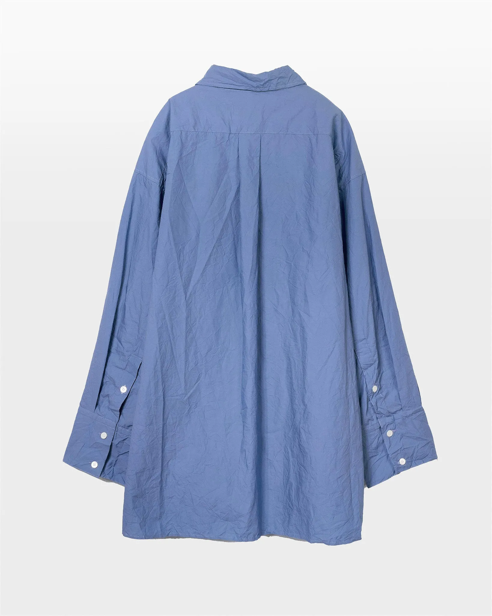 Crinkled Oversized Shirt in French Blue sold by Sayaka Davis product image thumbnail 2