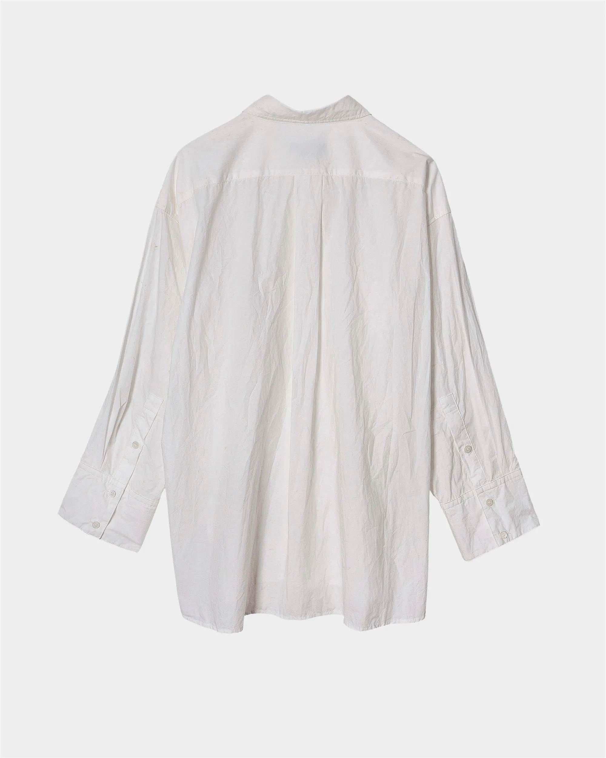 Crinkled Oversized Shirt in White sold by Sayaka Davis product image thumbnail 2