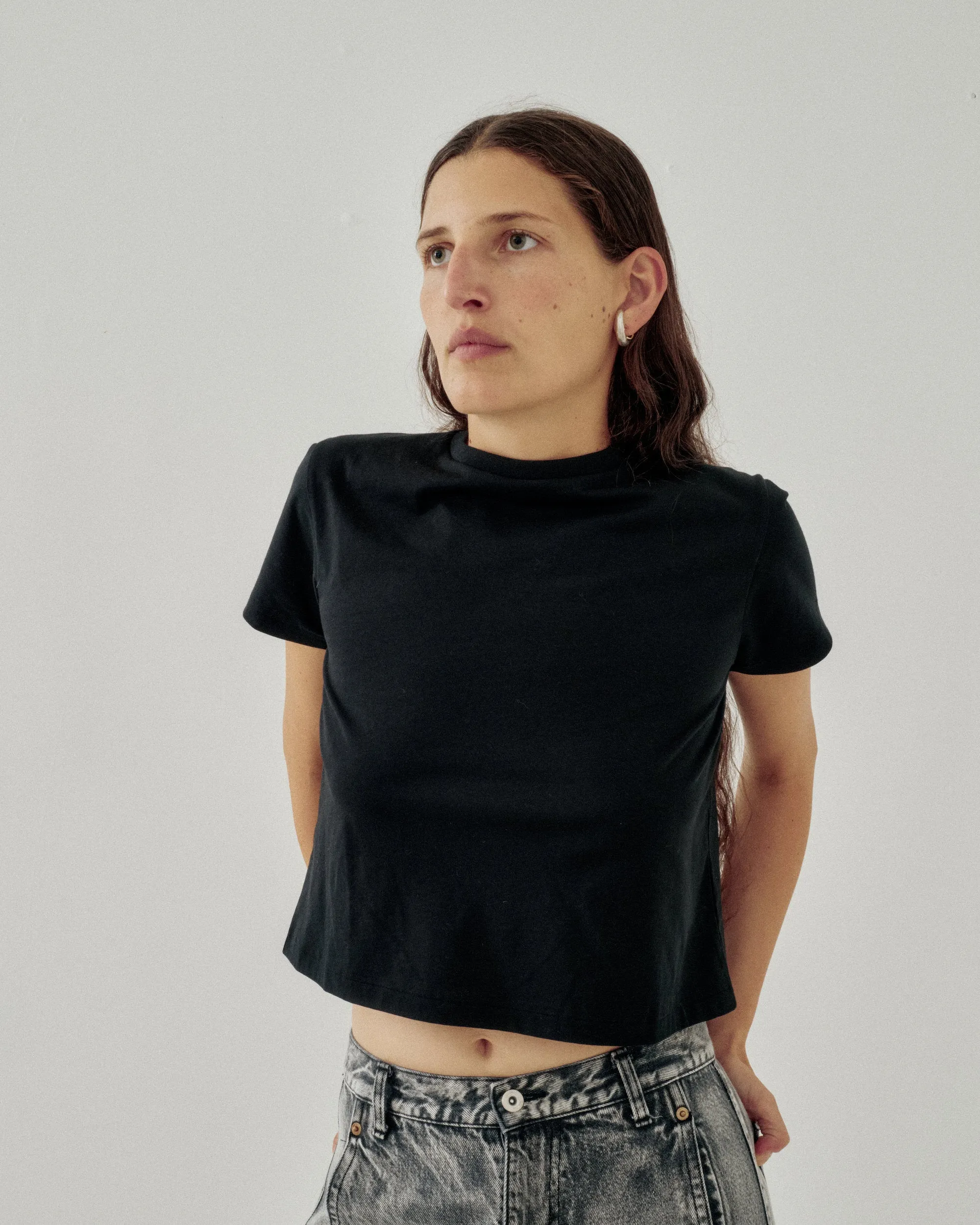 COMPACT TEE IN BLACK sold by Sayaka Davis product image thumbnail 3