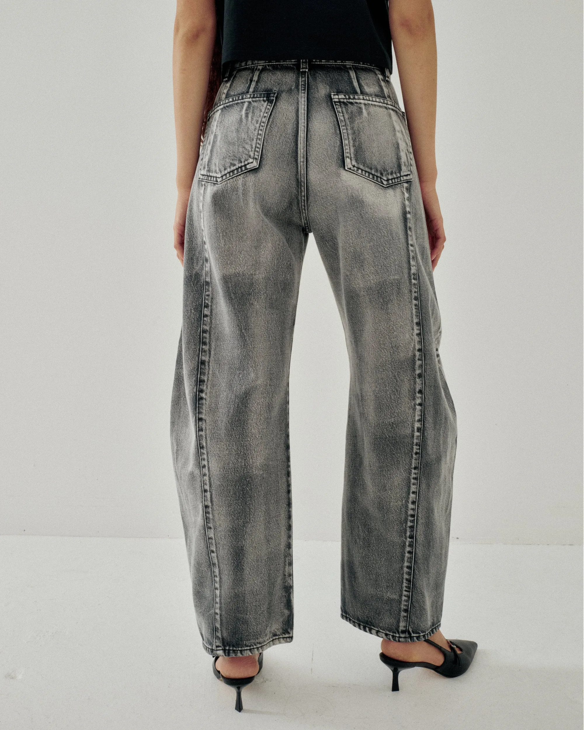 BARREL DENIM IN LIGHT GRAY sold by Sayaka Davis product image thumbnail 3