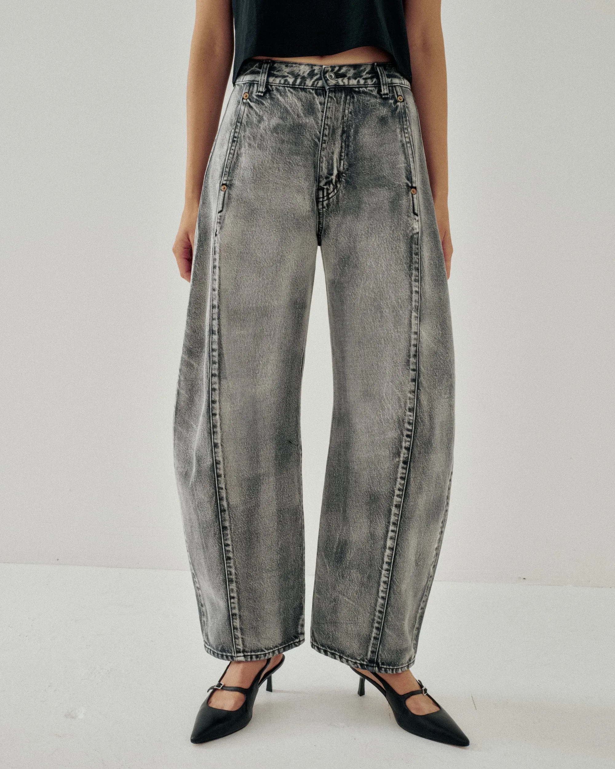 BARREL DENIM IN LIGHT GRAY sold by Sayaka Davis product image thumbnail 2