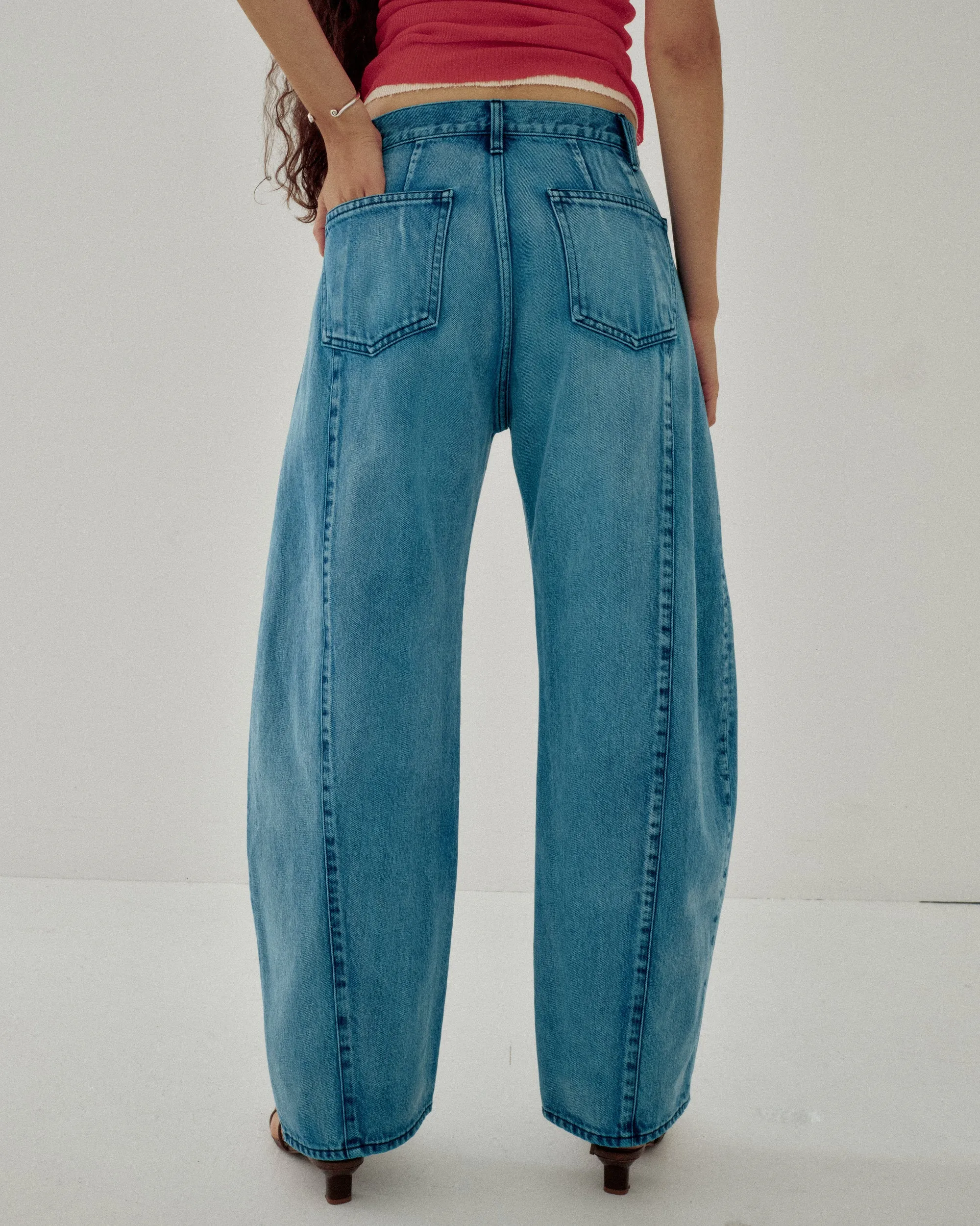 BARREL DENIM IN AQUA sold by Sayaka Davis product image thumbnail 2