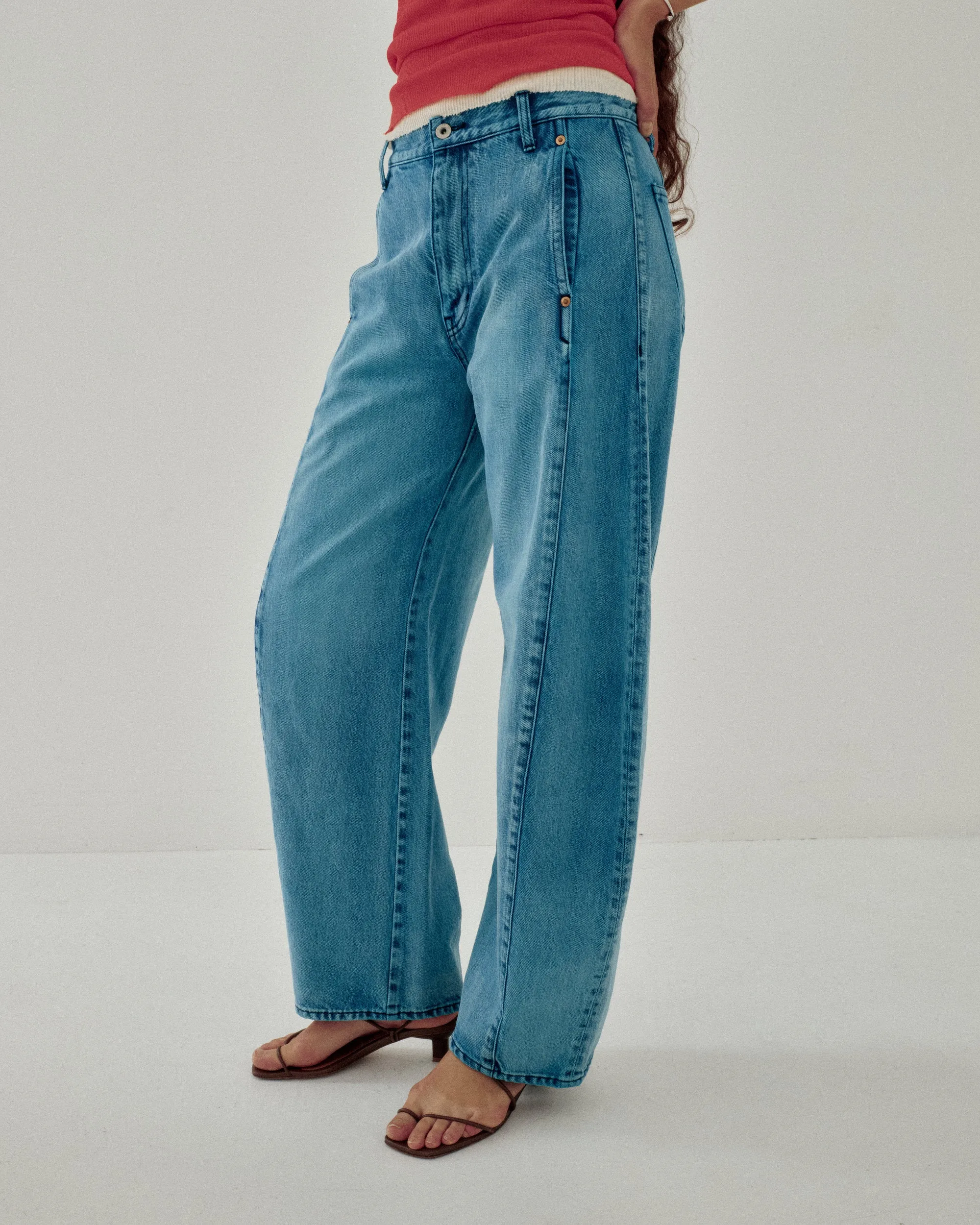 BARREL DENIM IN AQUA sold by Sayaka Davis product image thumbnail 3