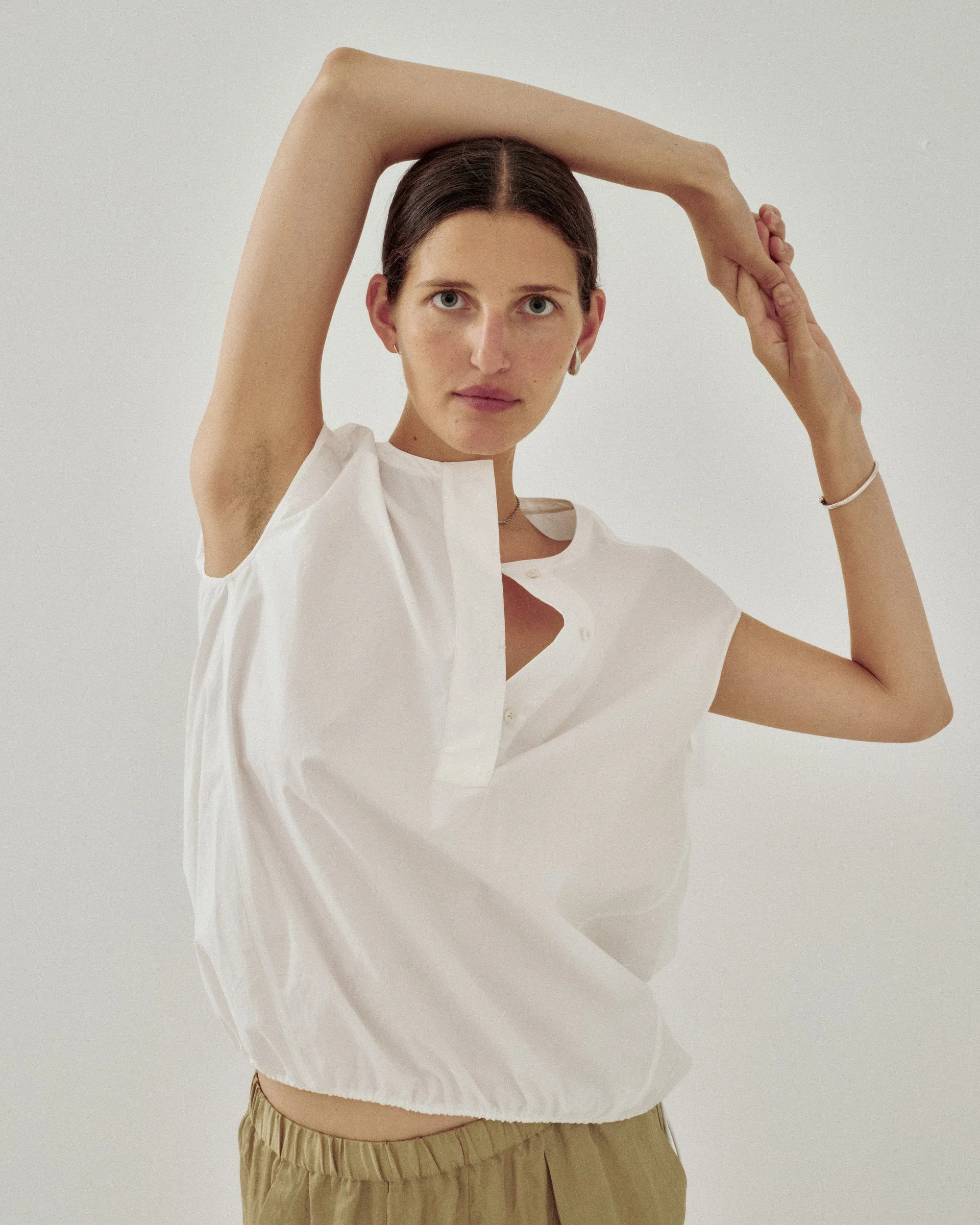 BALLOON TOP IN WHITE sold by Sayaka Davis product image thumbnail 3