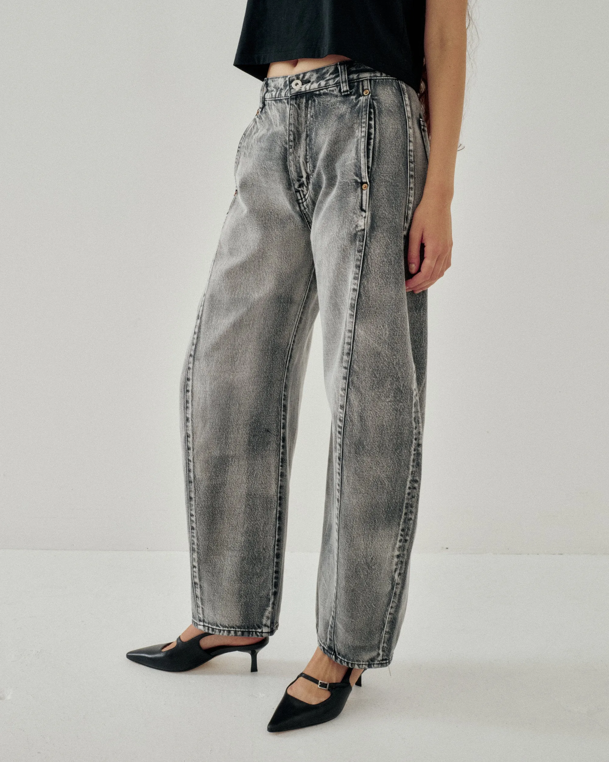 Barrel Denim in Light Gray sold by Sayaka Davis product image thumbnail 4