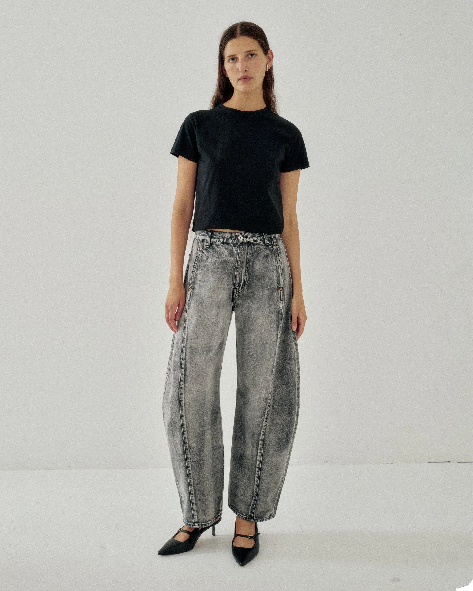 Barrel Denim in Light Gray sold by Sayaka Davis product image thumbnail 5