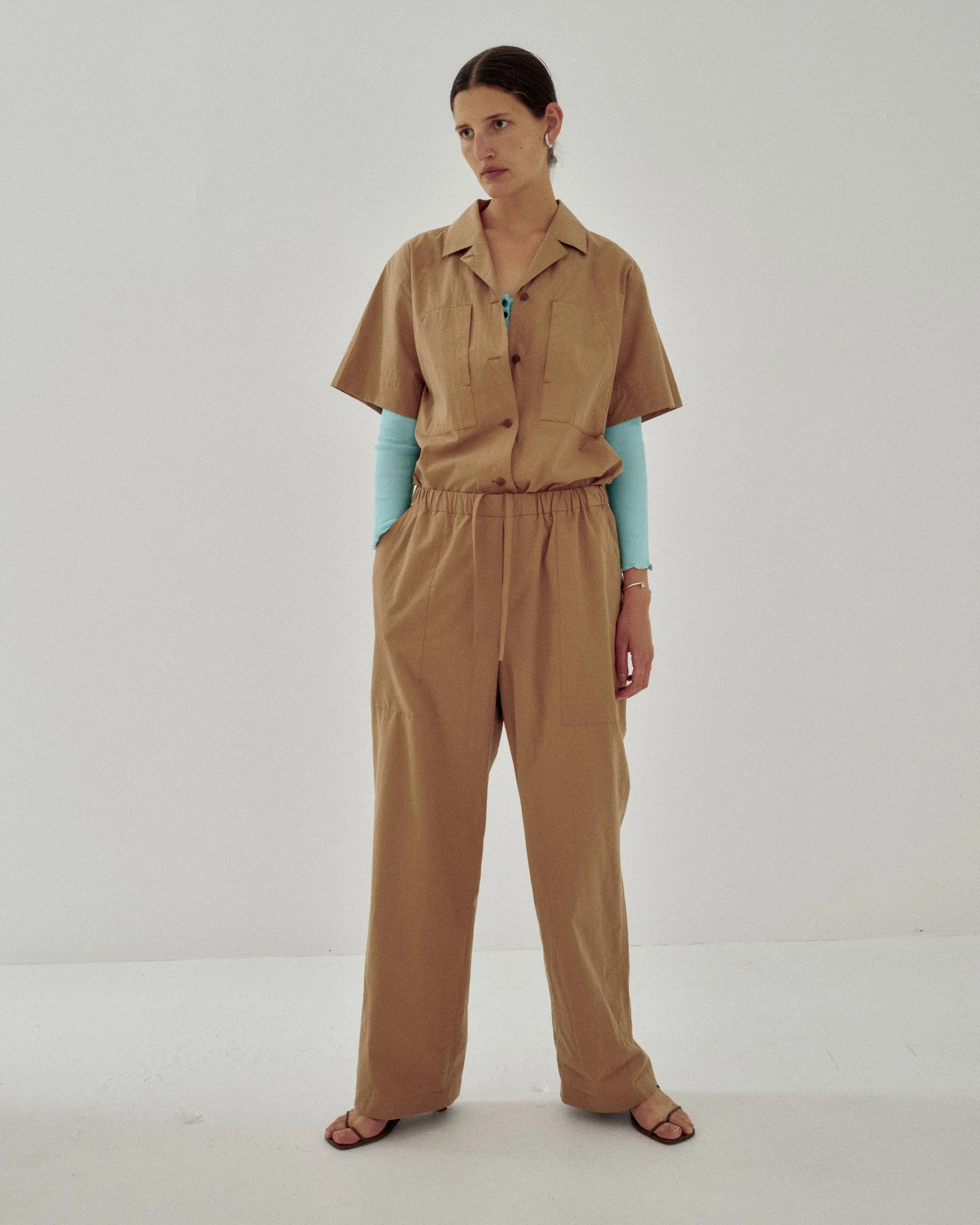 Coverall in Tan Brown sold by Sayaka Davis