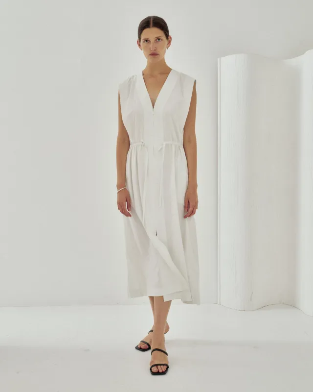 Drawstring Waist Dress in Pale Mint made by Sayaka Davis