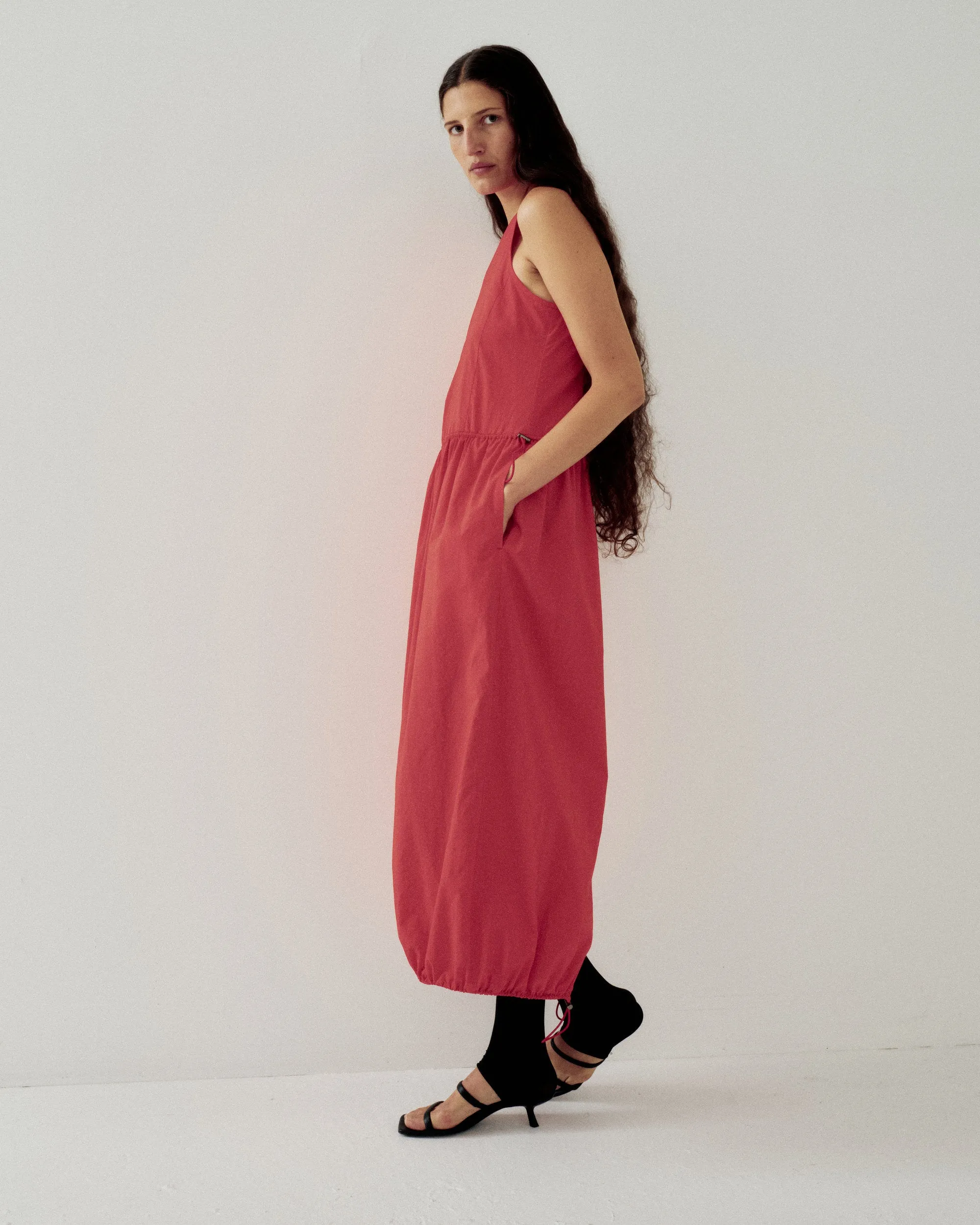 Balloon Tank Dress in Vermilion sold by Sayaka Davis product image thumbnail 3
