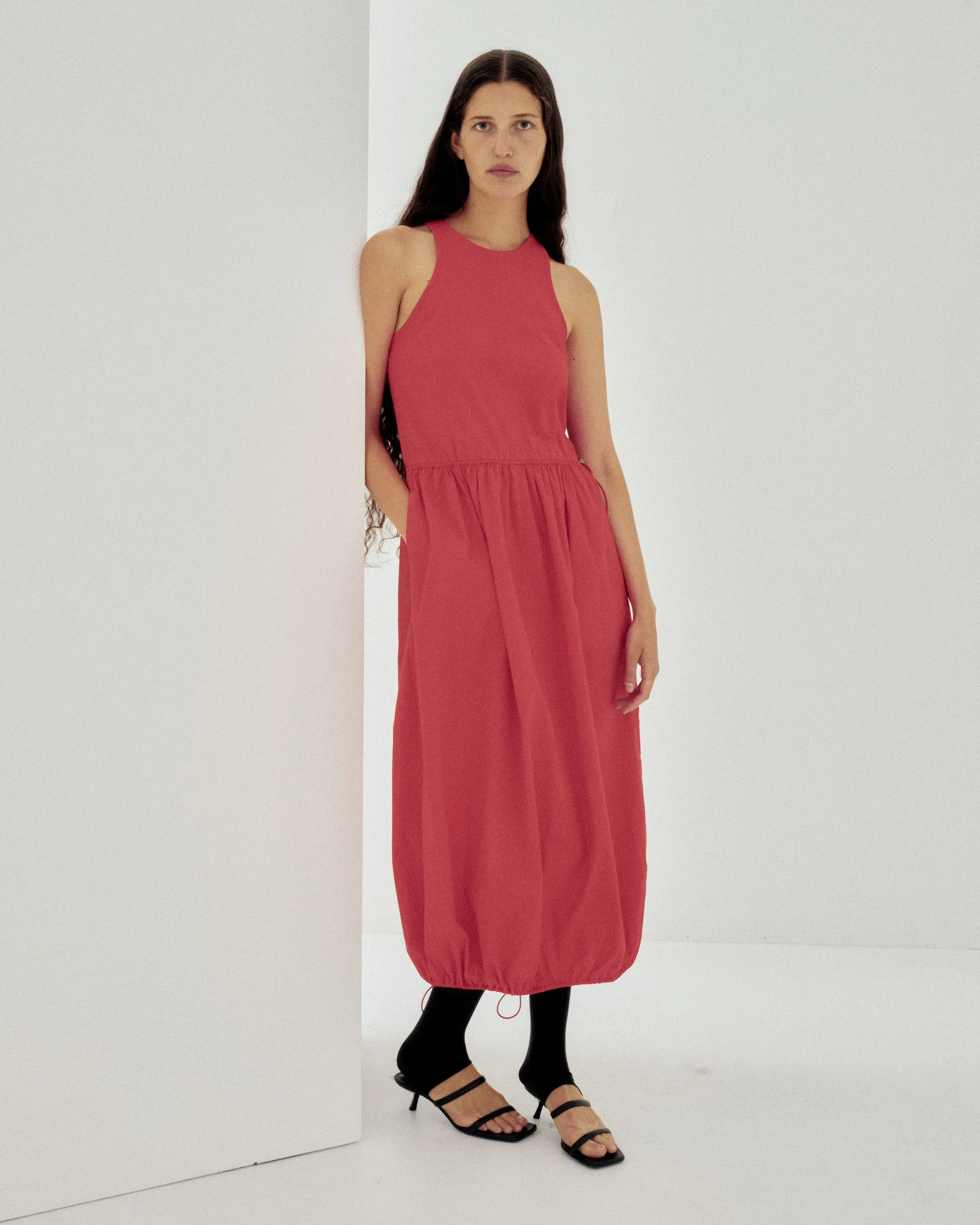 Balloon Tank Dress in Vermilion sold by Sayaka Davis product image thumbnail 4