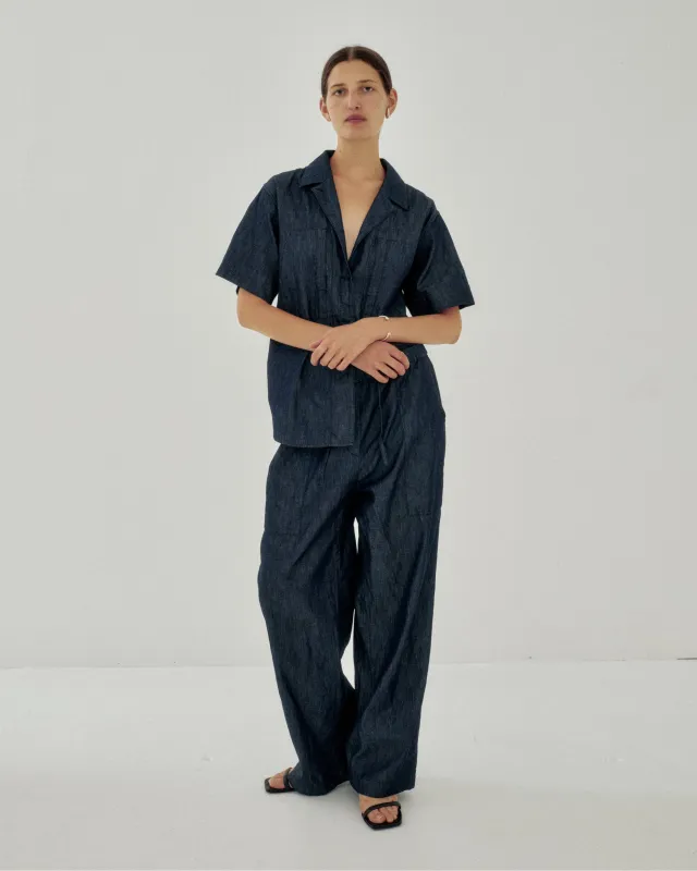 Coverall in Indigo made by Sayaka Davis