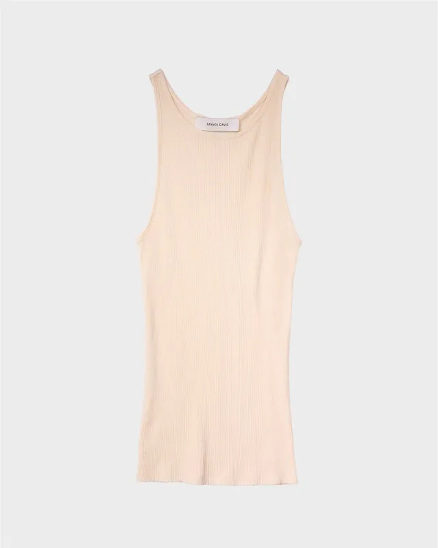 Rib Tank in Peach made by Sayaka Davis