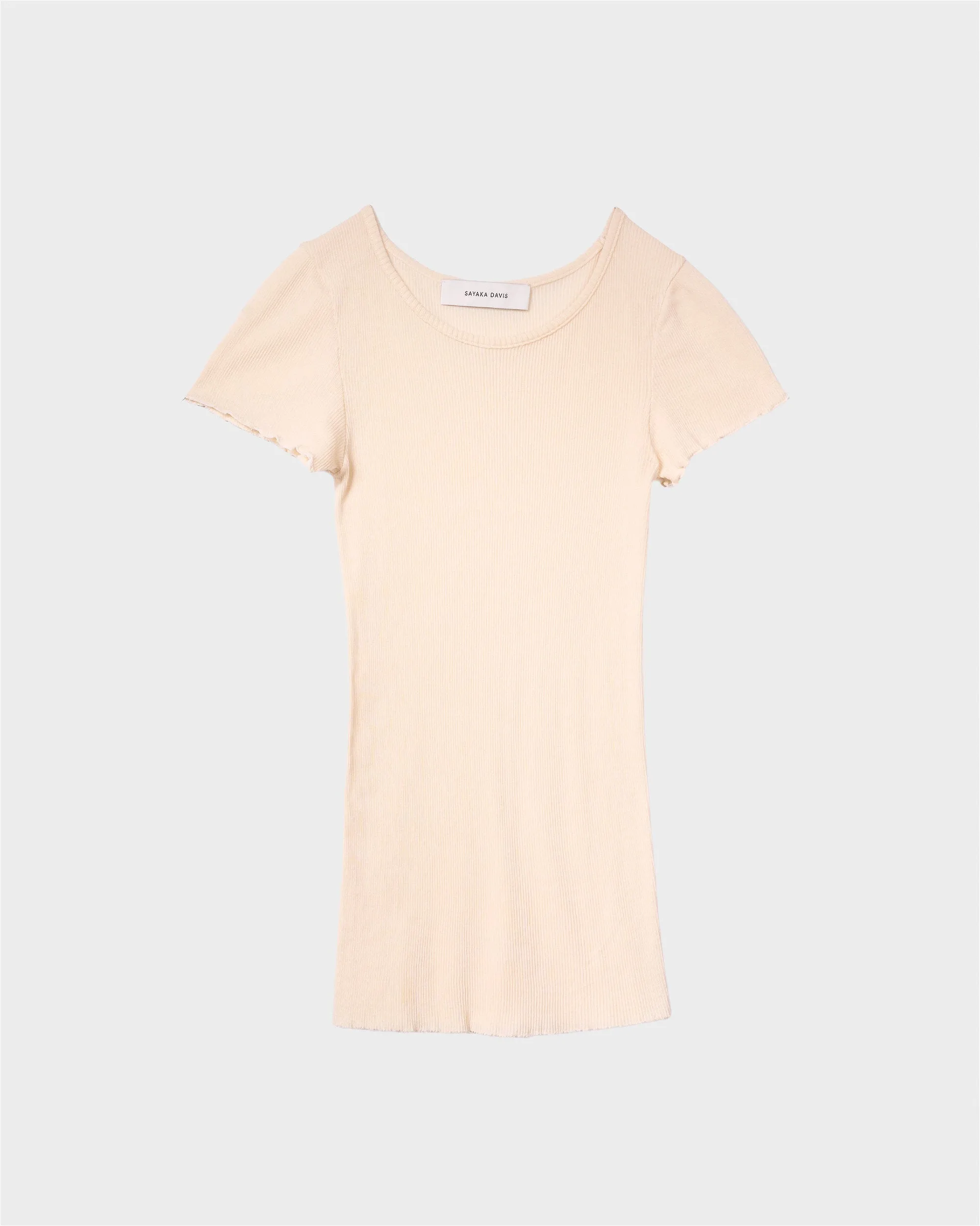 Cap Sleeve Tee in Peach sold by Sayaka Davis