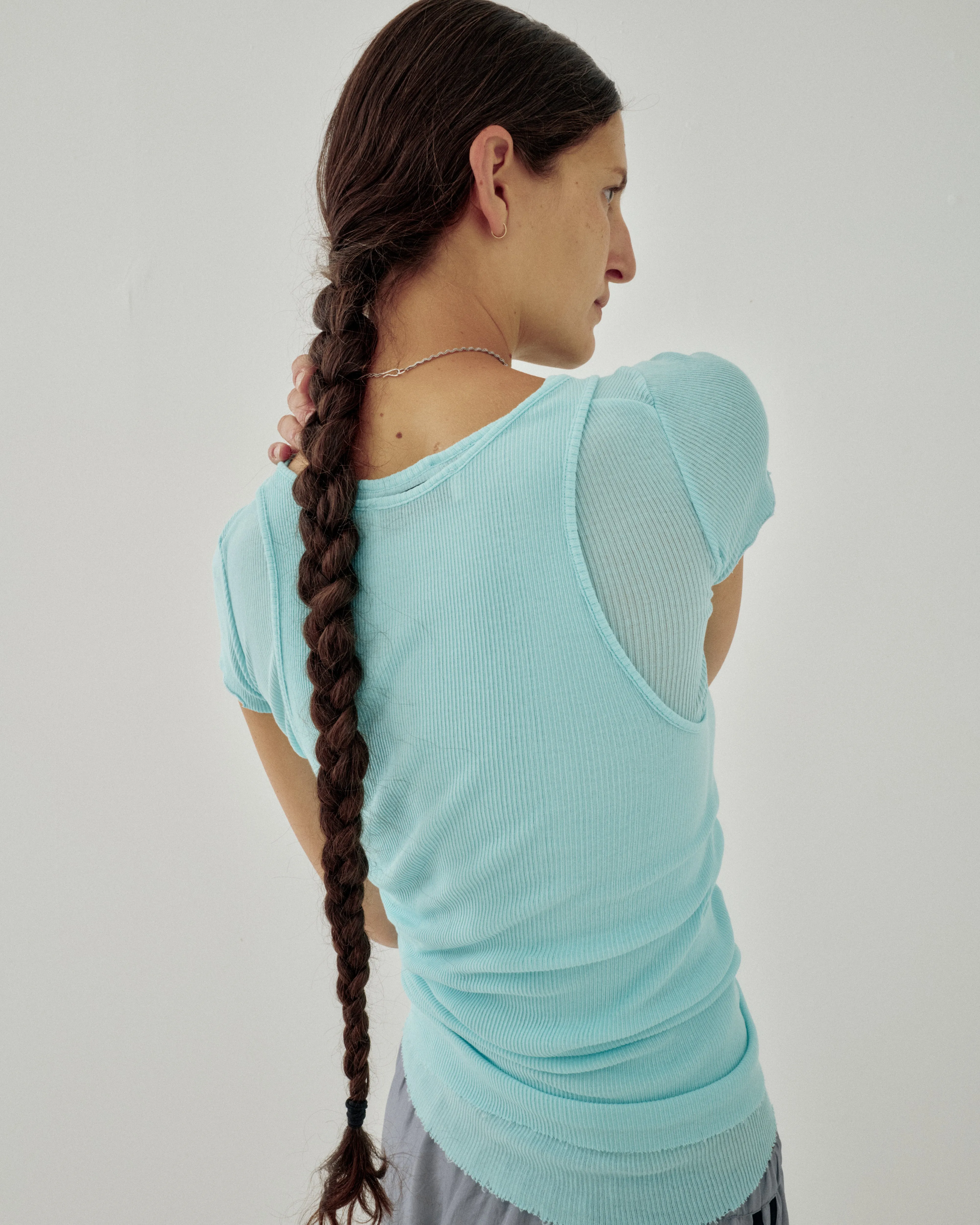 Rib Tank in Cyan sold by Sayaka Davis product image thumbnail 5