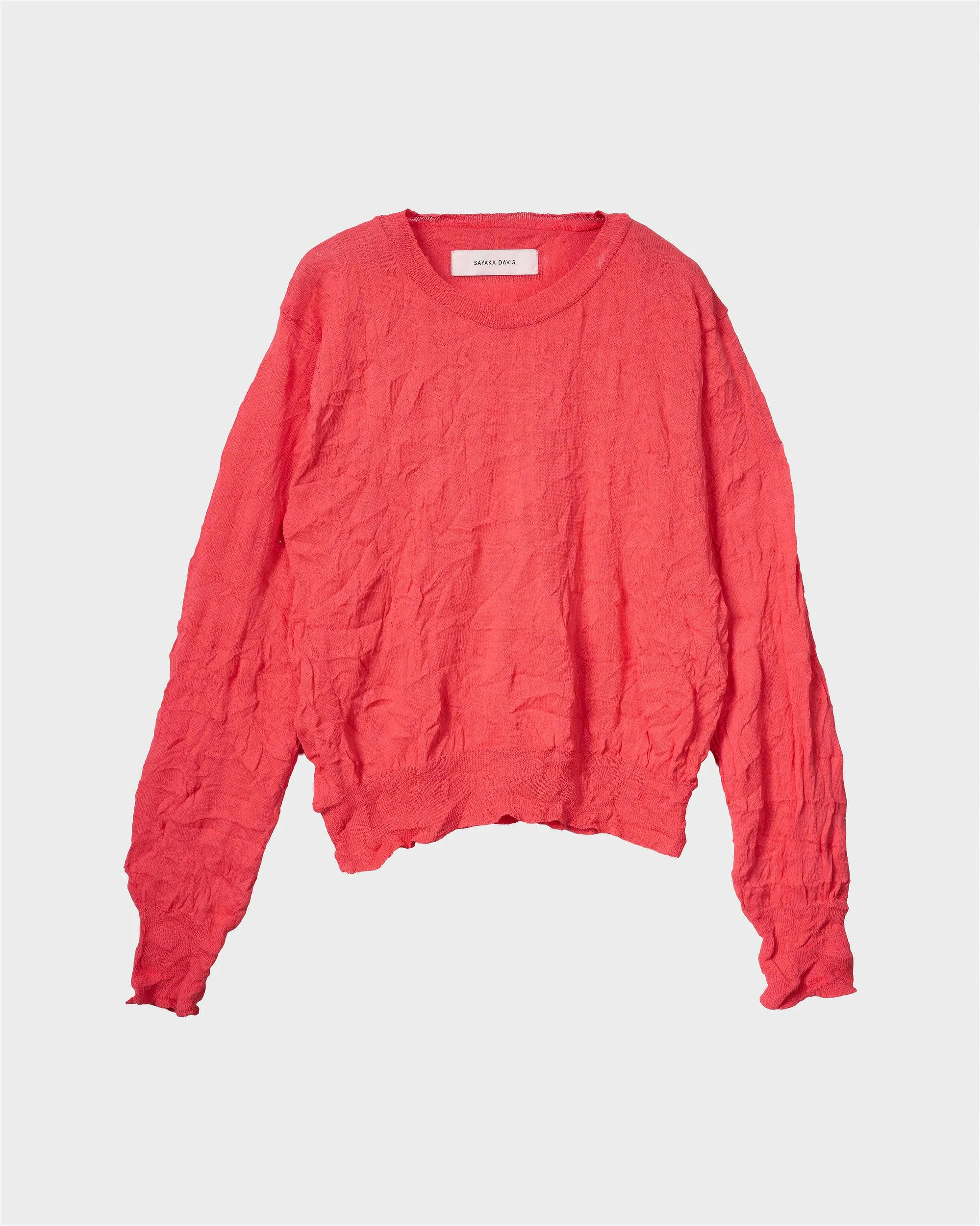 Crinkled Pullover in Poppy Red sold by Sayaka Davis product image thumbnail 4