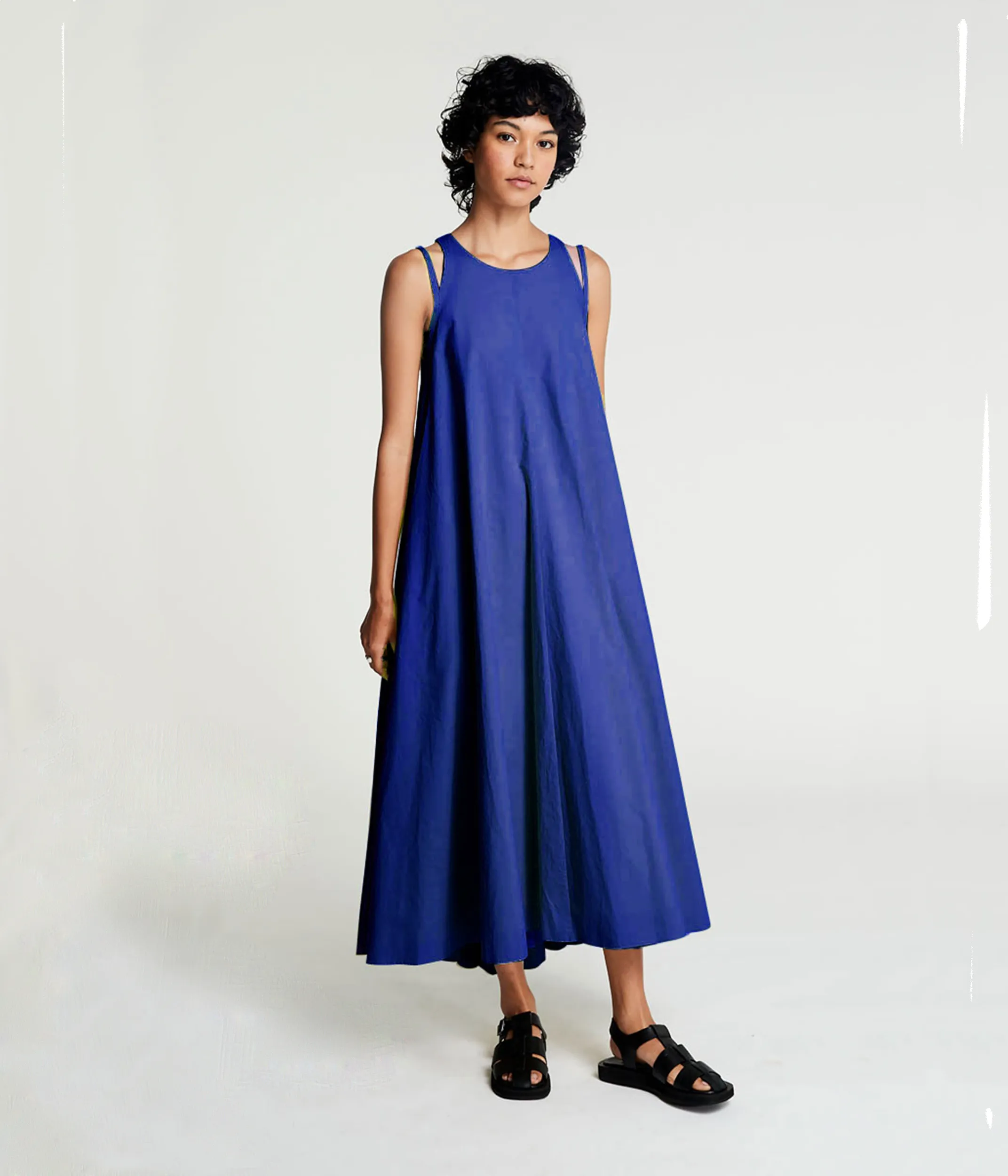 DOUBLE STRAP DRESS IN BLUE sold by Sayaka Davis