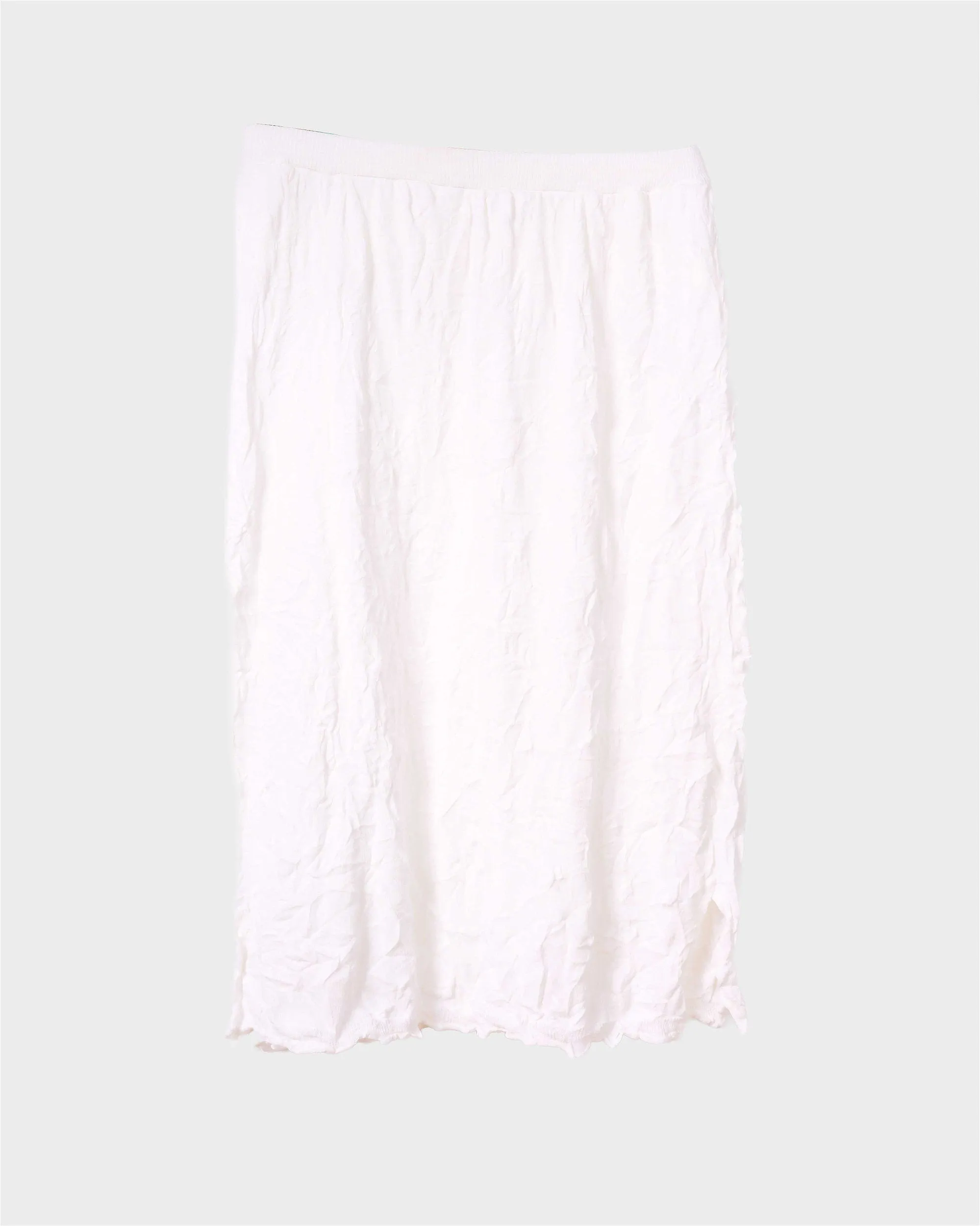 Crinkled Knit Skirt in White sold by Sayaka Davis product image thumbnail 3